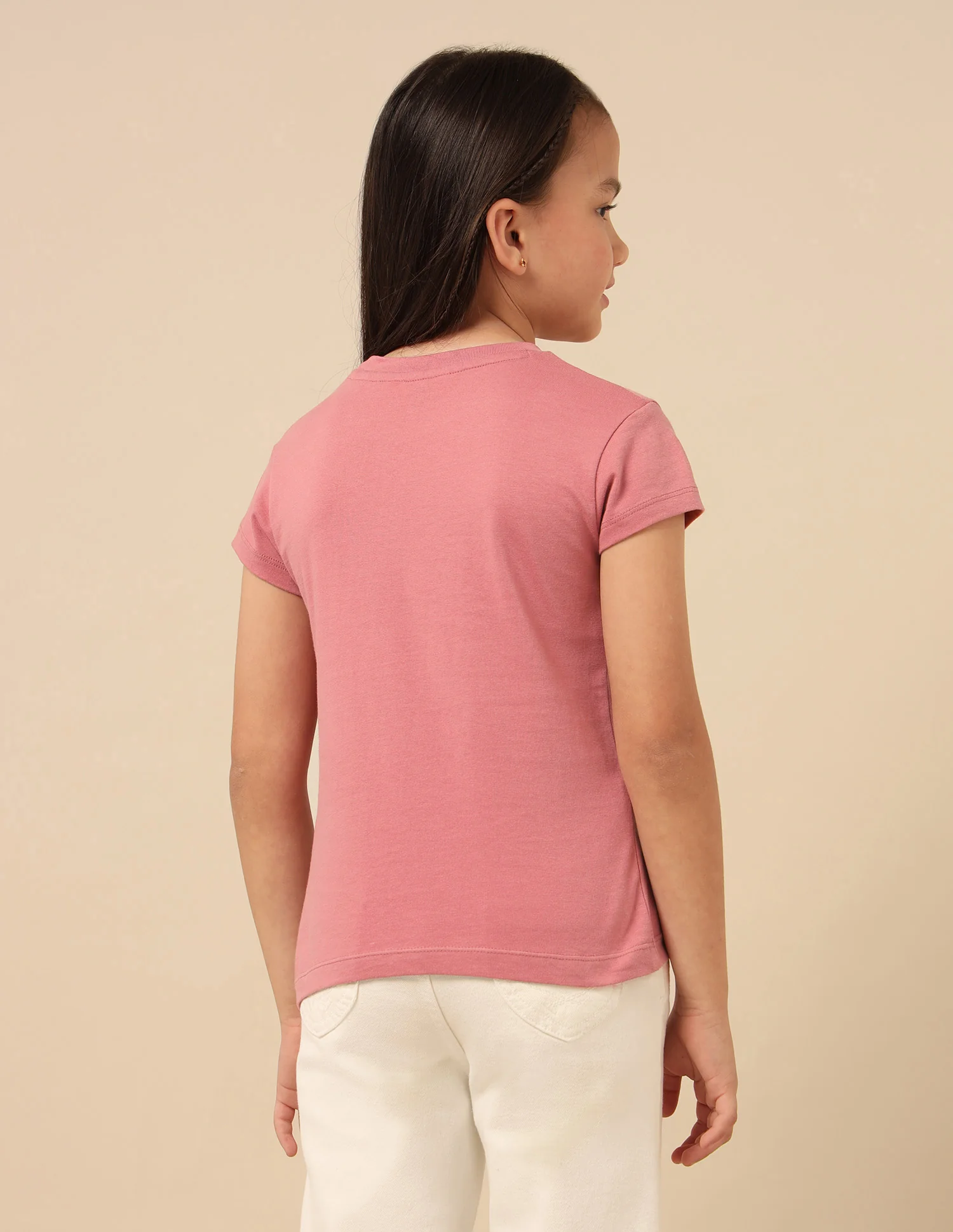 Girls Embellised Metallic Brand Printed Top - Image 5