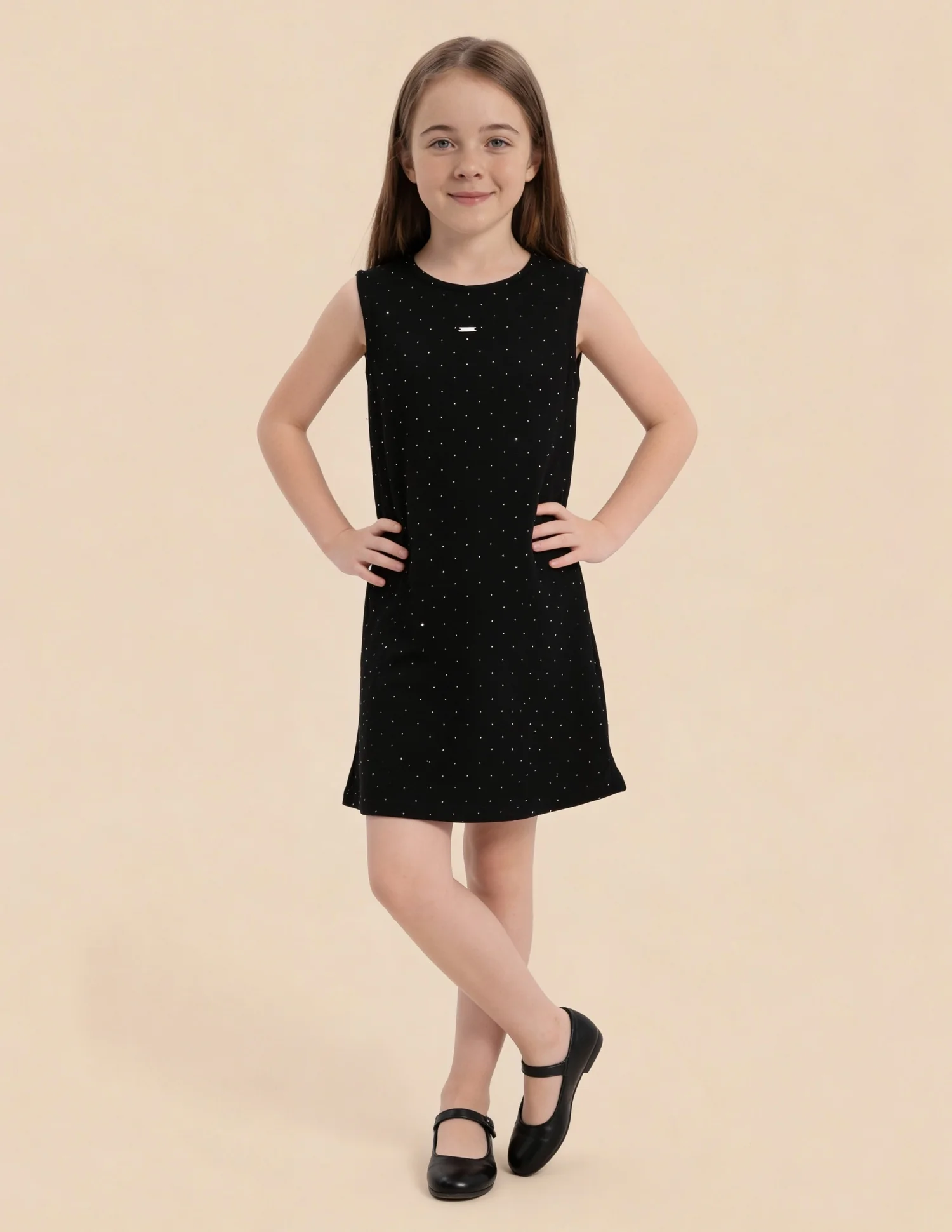 Girls Embellished A-Line Dress - Image 3