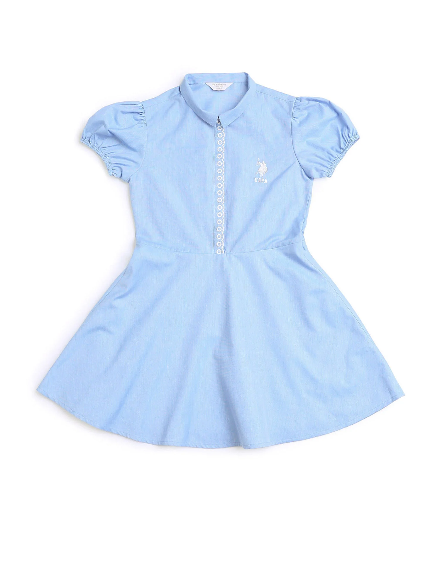 Girls Embroidered Fit & Flare Dress - Image 6