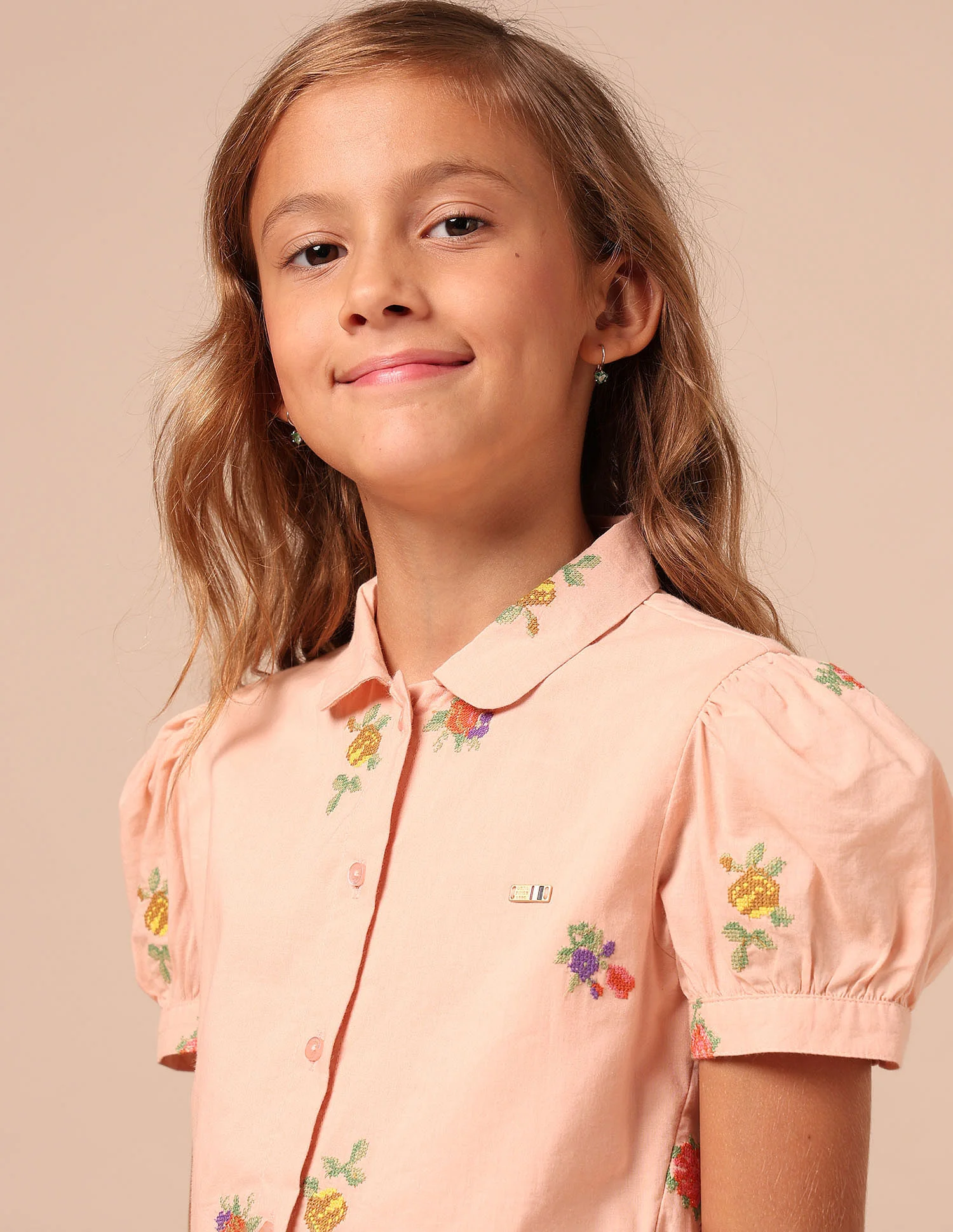 Girls Embroidered Fit & Flare Dress - Image 5