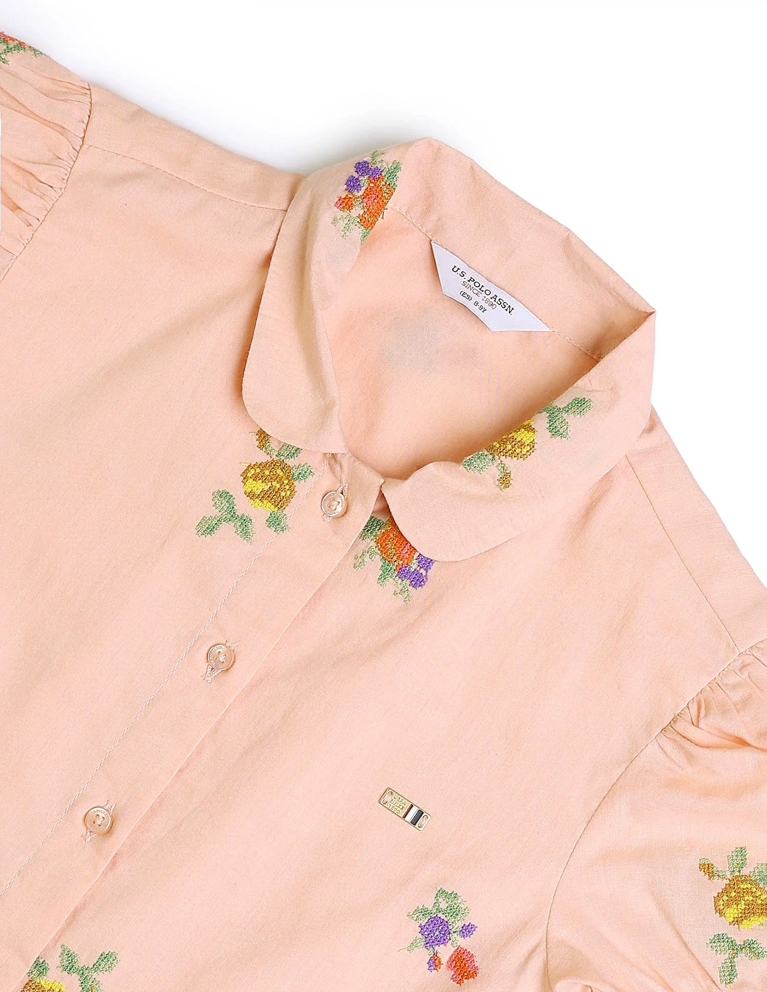 Girls Embroidered Fit & Flare Dress - Image 8