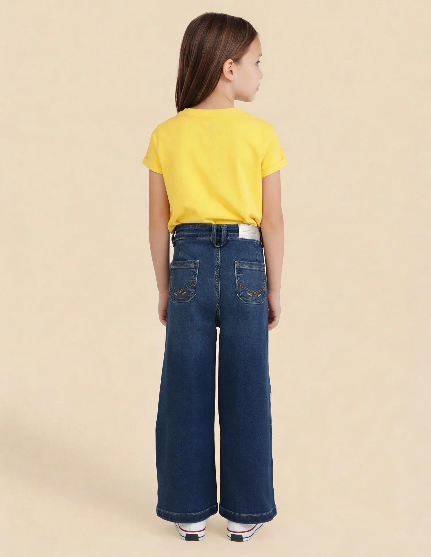 Girls Embroidered Stone Washed Jeans - Image 4