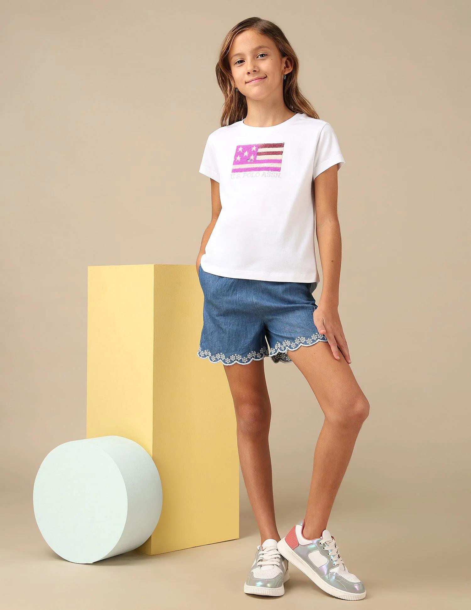 Girls Flip Sequins Relaxed Fit T-Shirt