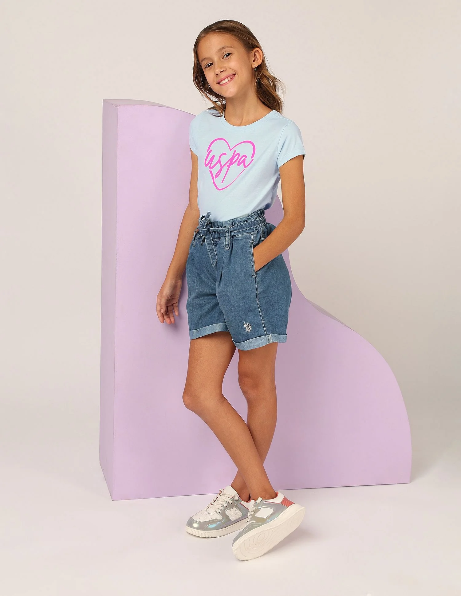 Girls Flock Print Regular Fit T-Shirt