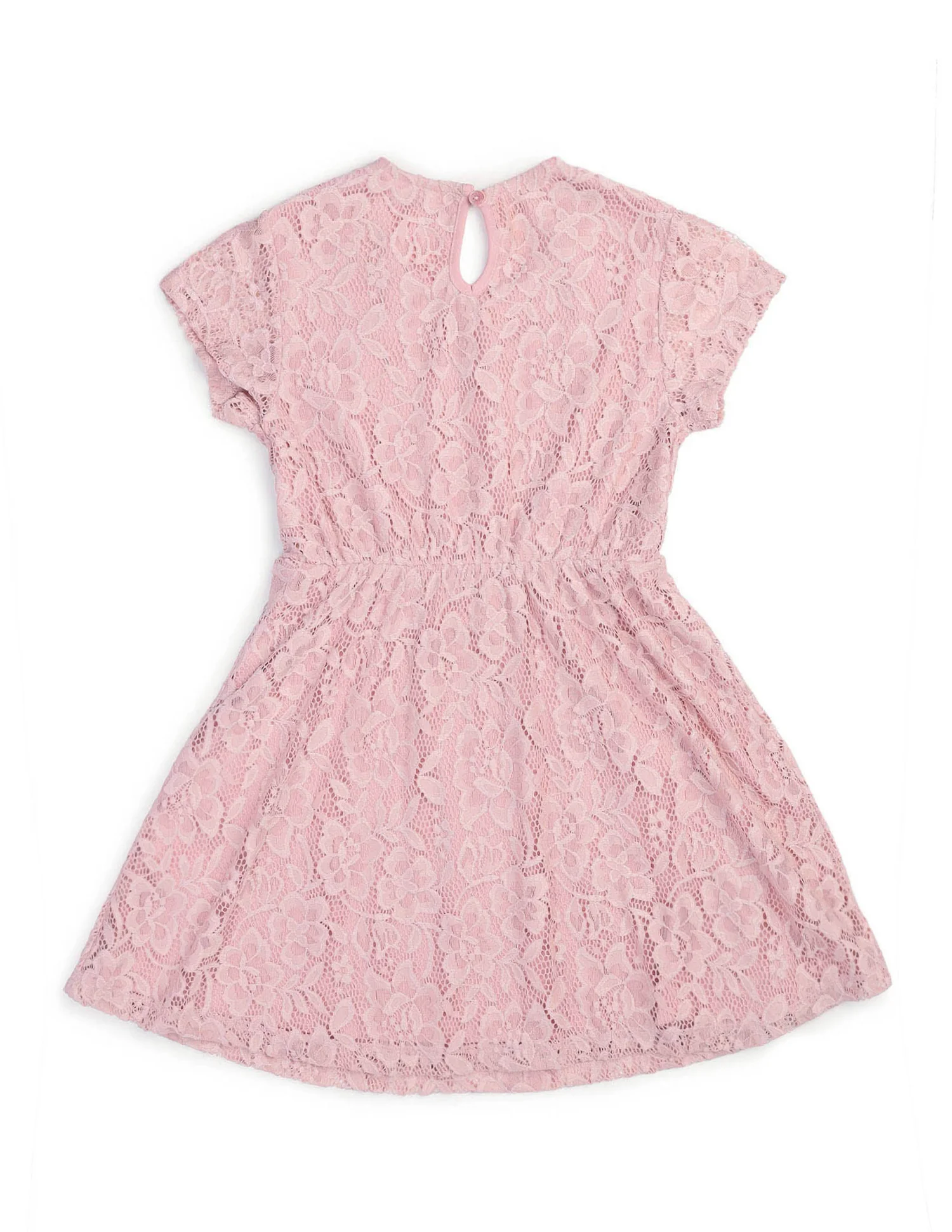 Girls Floral A-Line Lace Dress - Image 9