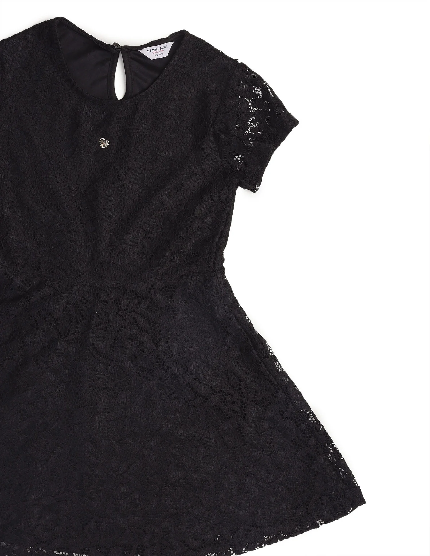 Girls Floral A-Line Lace Dress - Image 10