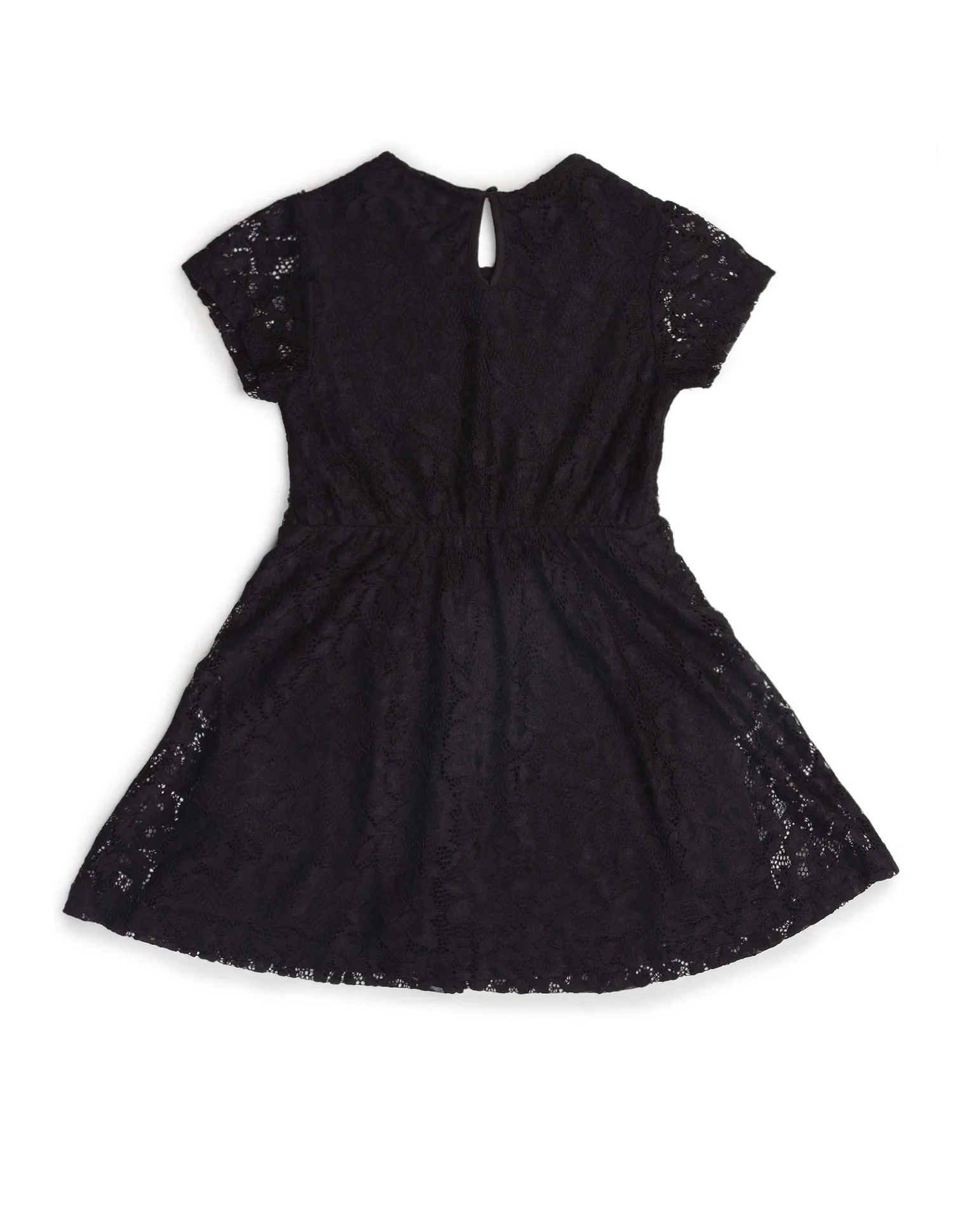Girls Floral A-Line Lace Dress - Image 9