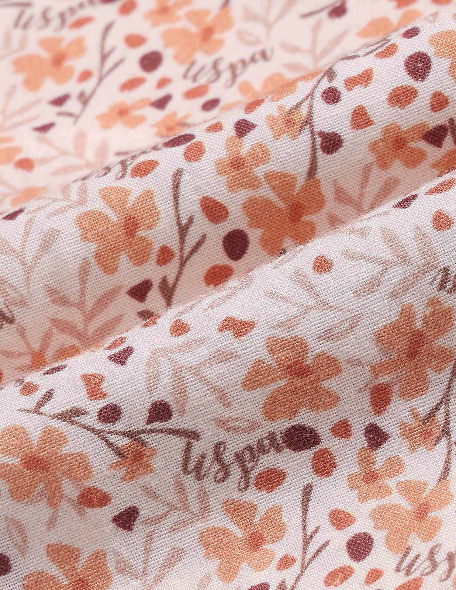 Girls Floral Brand Printed Regular Fit Top - Image 2
