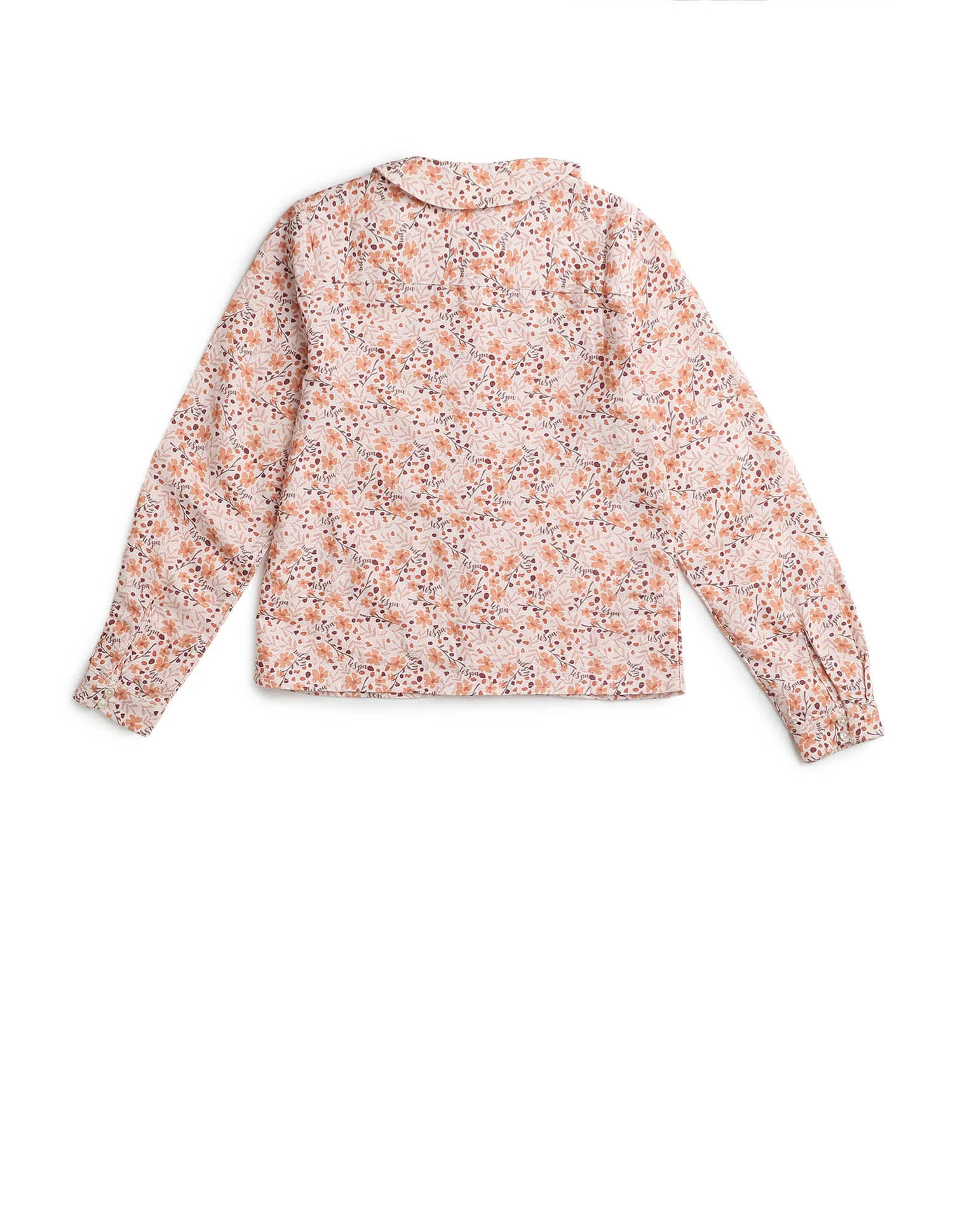 Girls Floral Brand Printed Regular Fit Top - Image 9