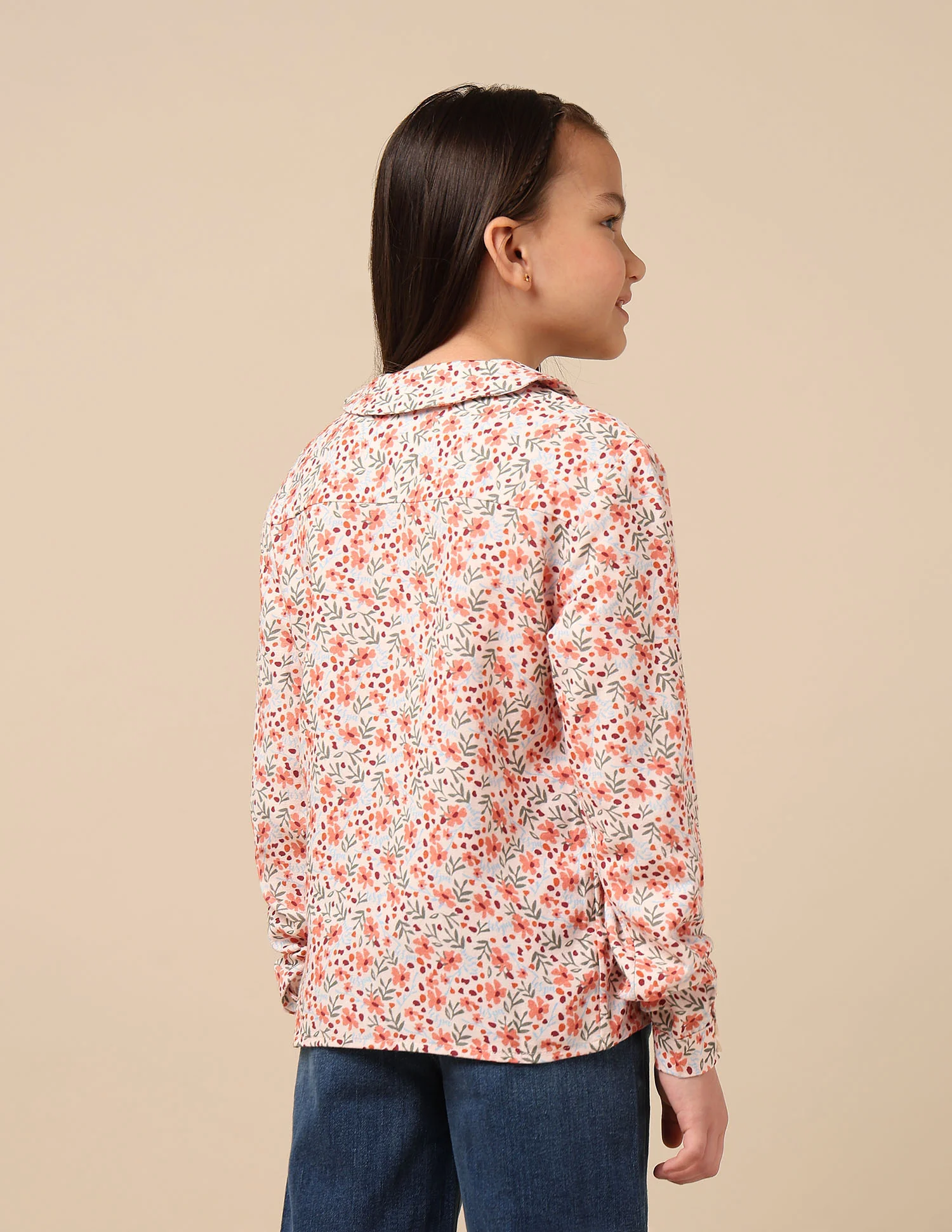 Girls Floral Brand Printed Top - Image 5