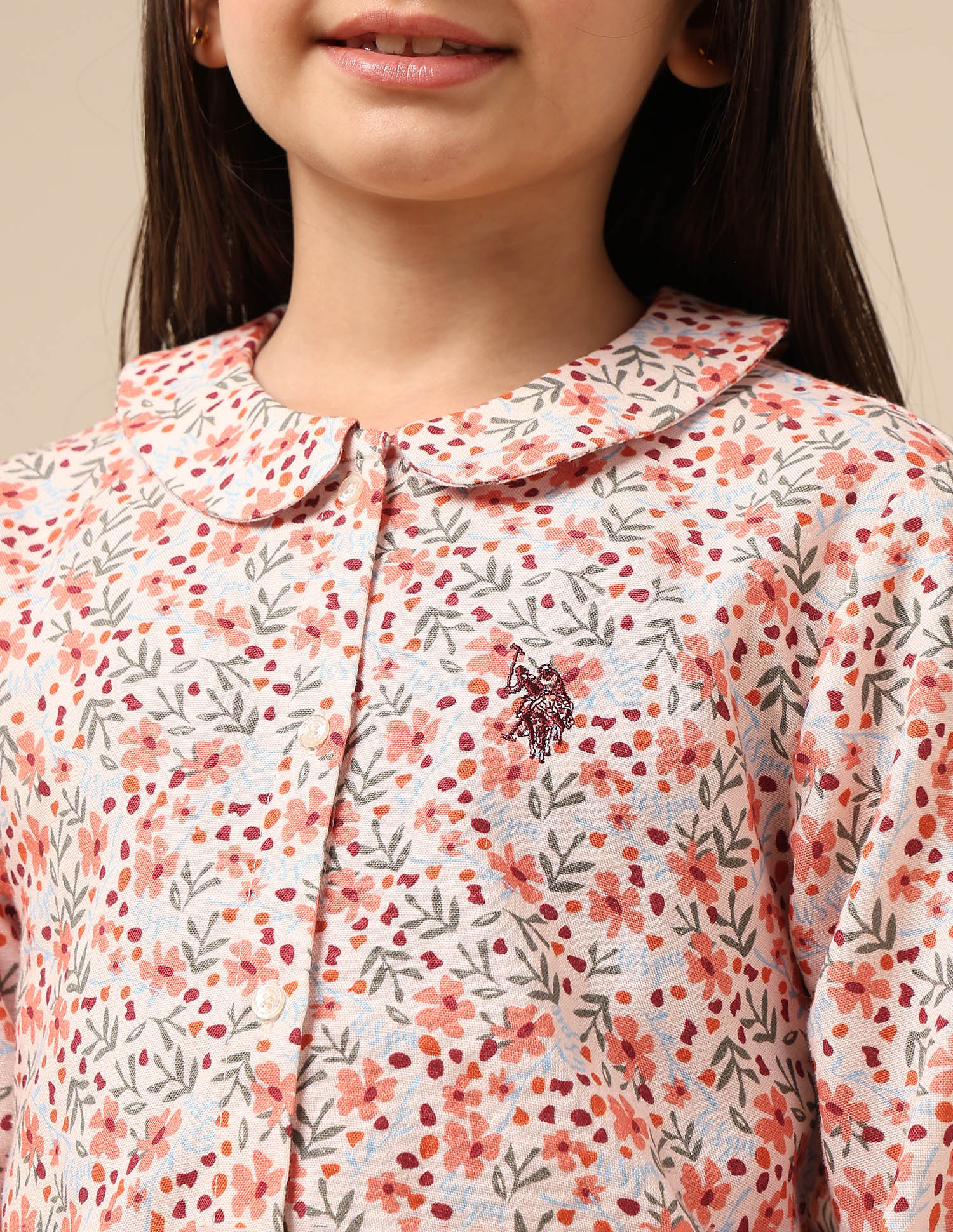 Girls Floral Brand Printed Top - Image 7