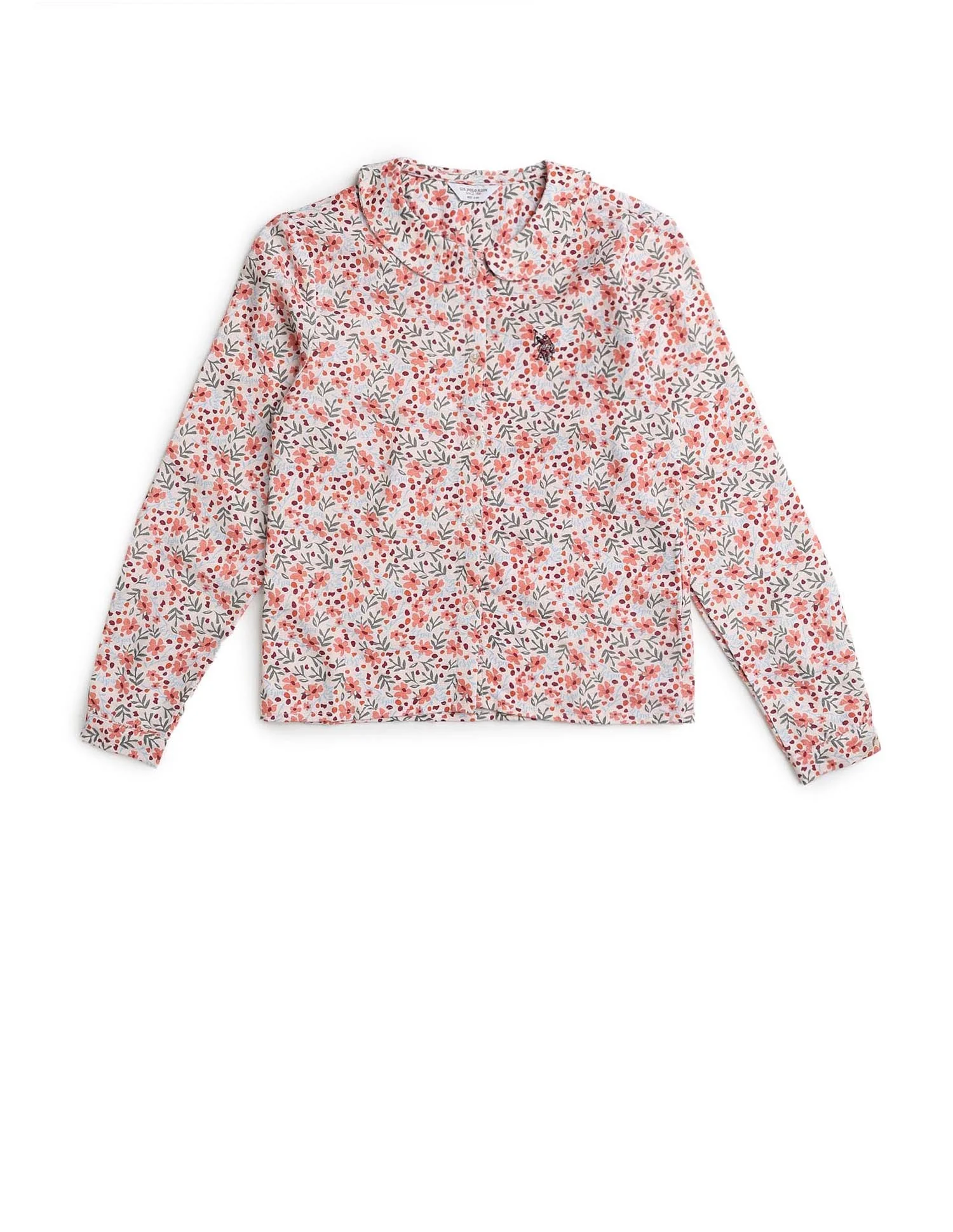 Girls Floral Brand Printed Top - Image 8