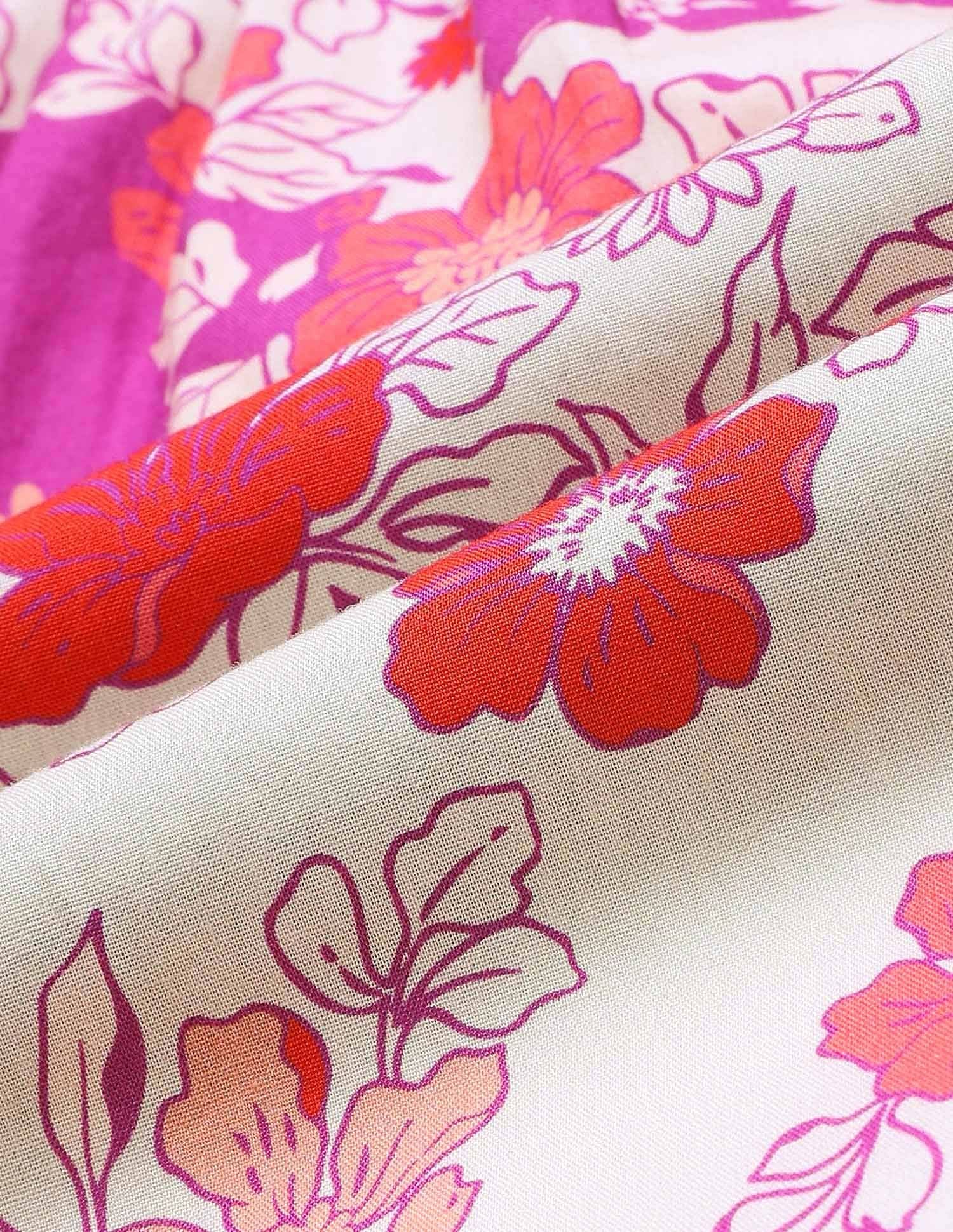 Girls Floral Printed Fit And Flare Dress - Image 3