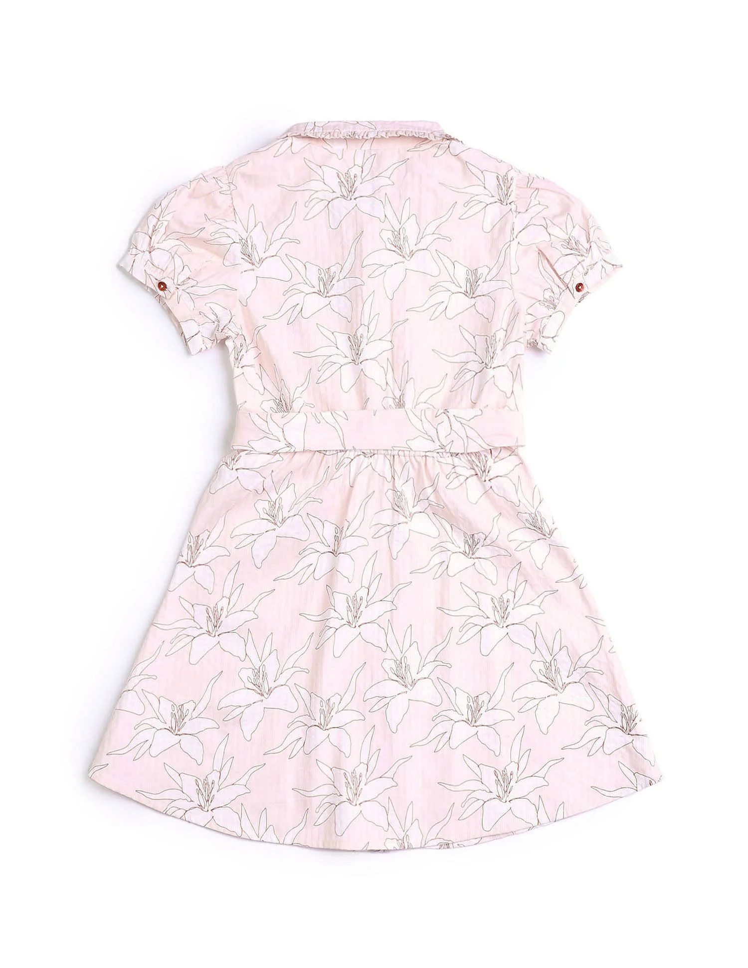 Girls Floral Printed Fit & Flare Dress - Image 7