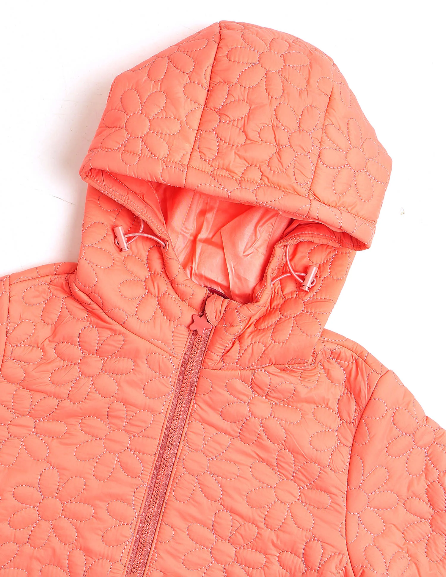 Girls Floral Quilted Jacket - Image 2