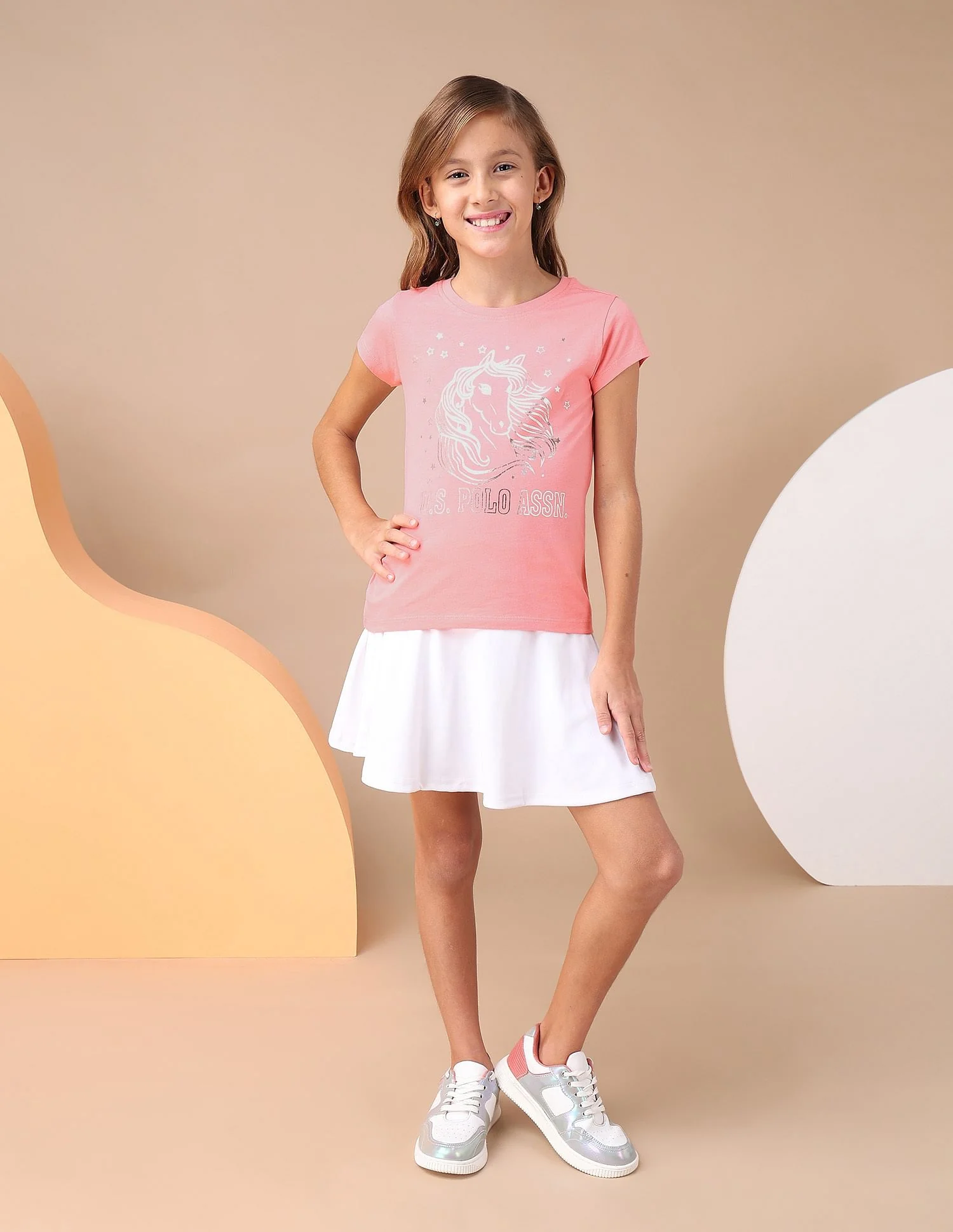 Girls Foil Print Regular Fit T-Shirt - Image 3