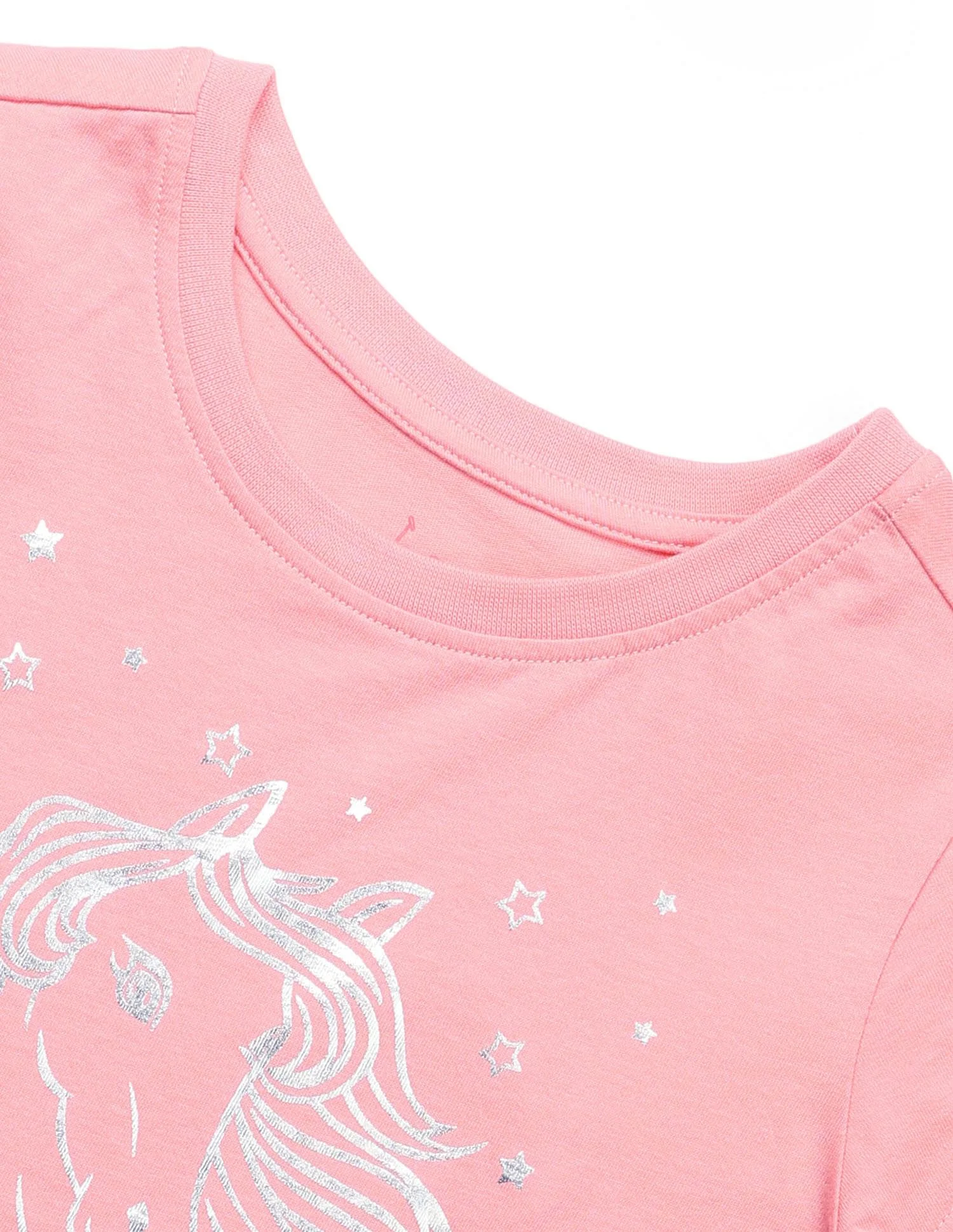 Girls Foil Print Regular Fit T-Shirt - Image 8