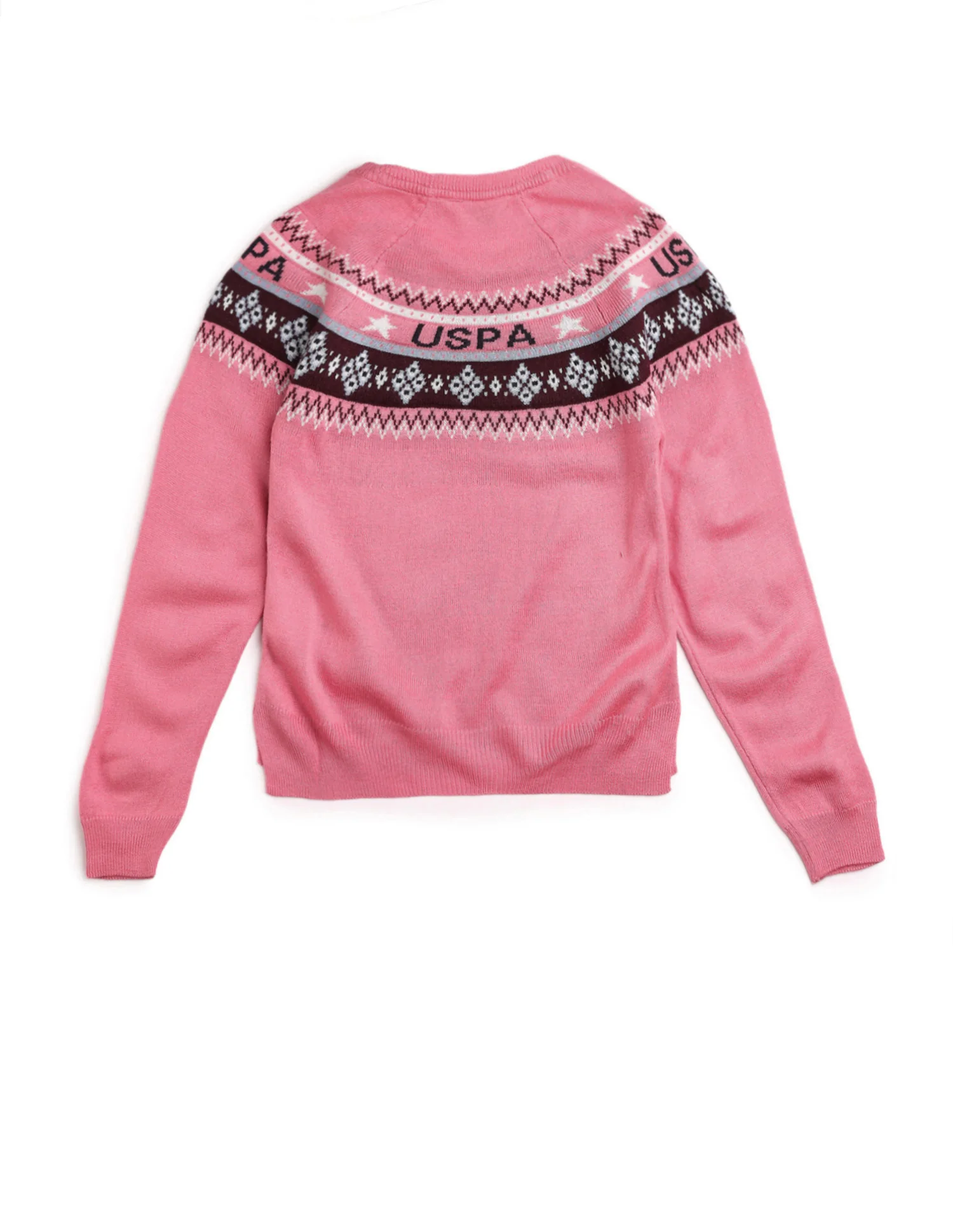 Girls Geometric Patterned Knit Sweater - Image 9