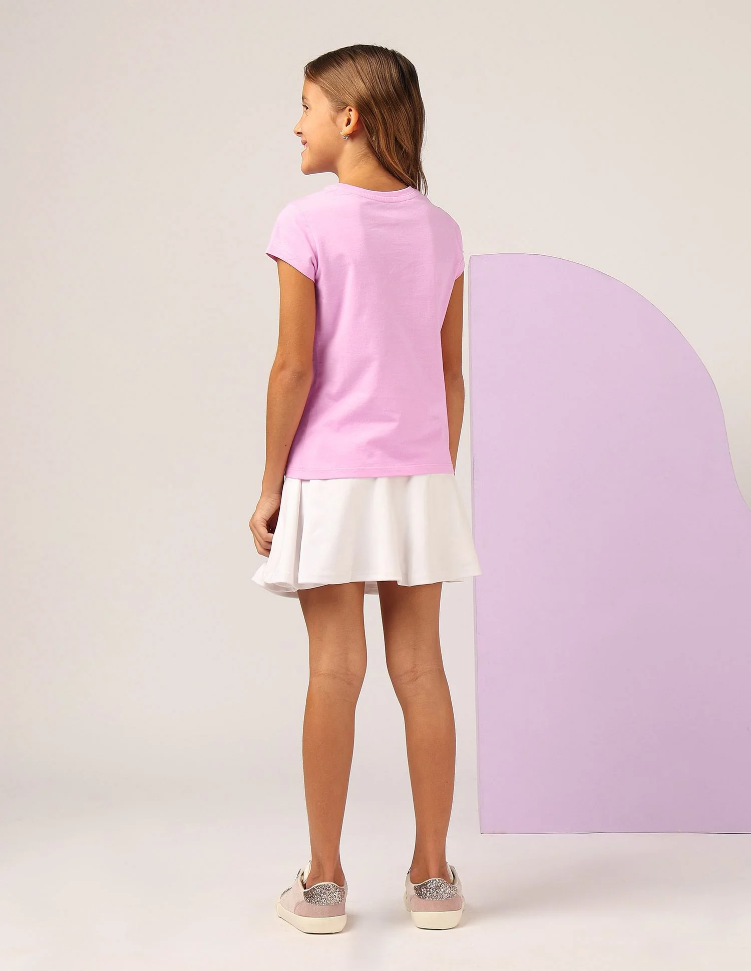 Girls Glitter Regular Fit T-Shirt - Image 4