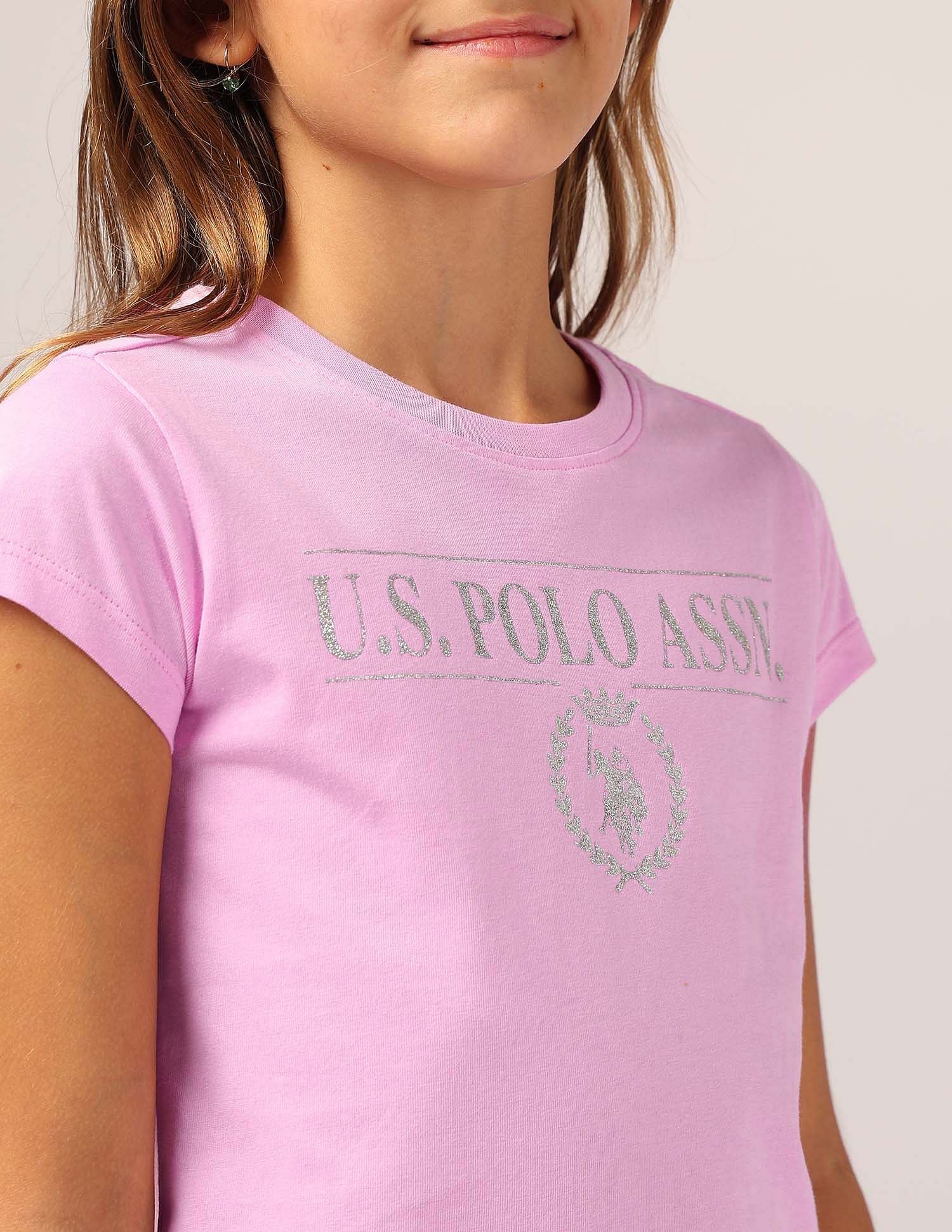 Girls Glitter Regular Fit T-Shirt - Image 5