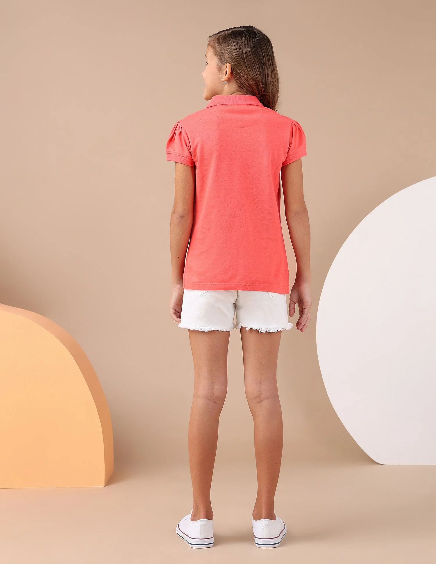 Girls Glitter Relaxed Fit Polo Shirt - Image 4