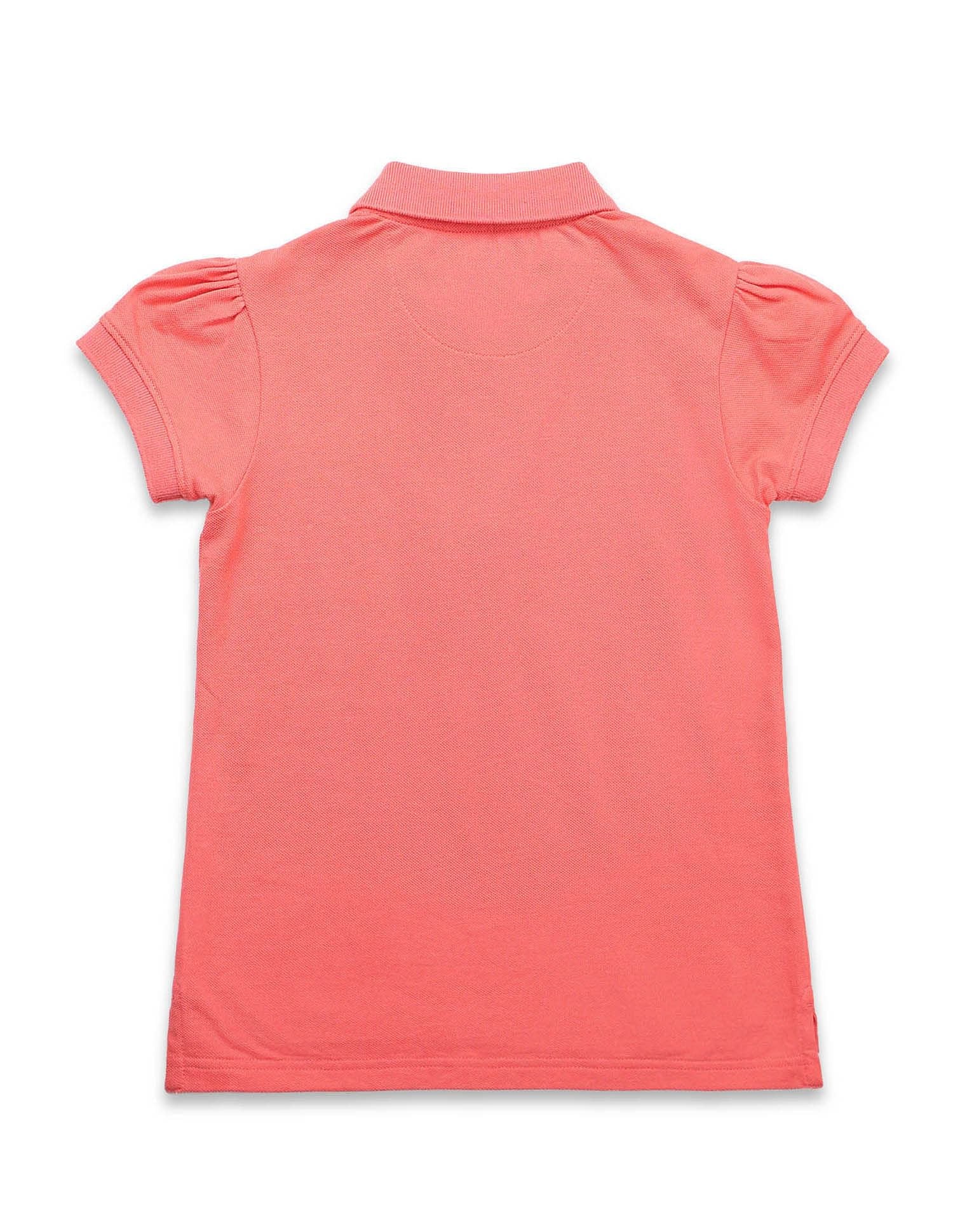 Girls Glitter Relaxed Fit Polo Shirt - Image 7