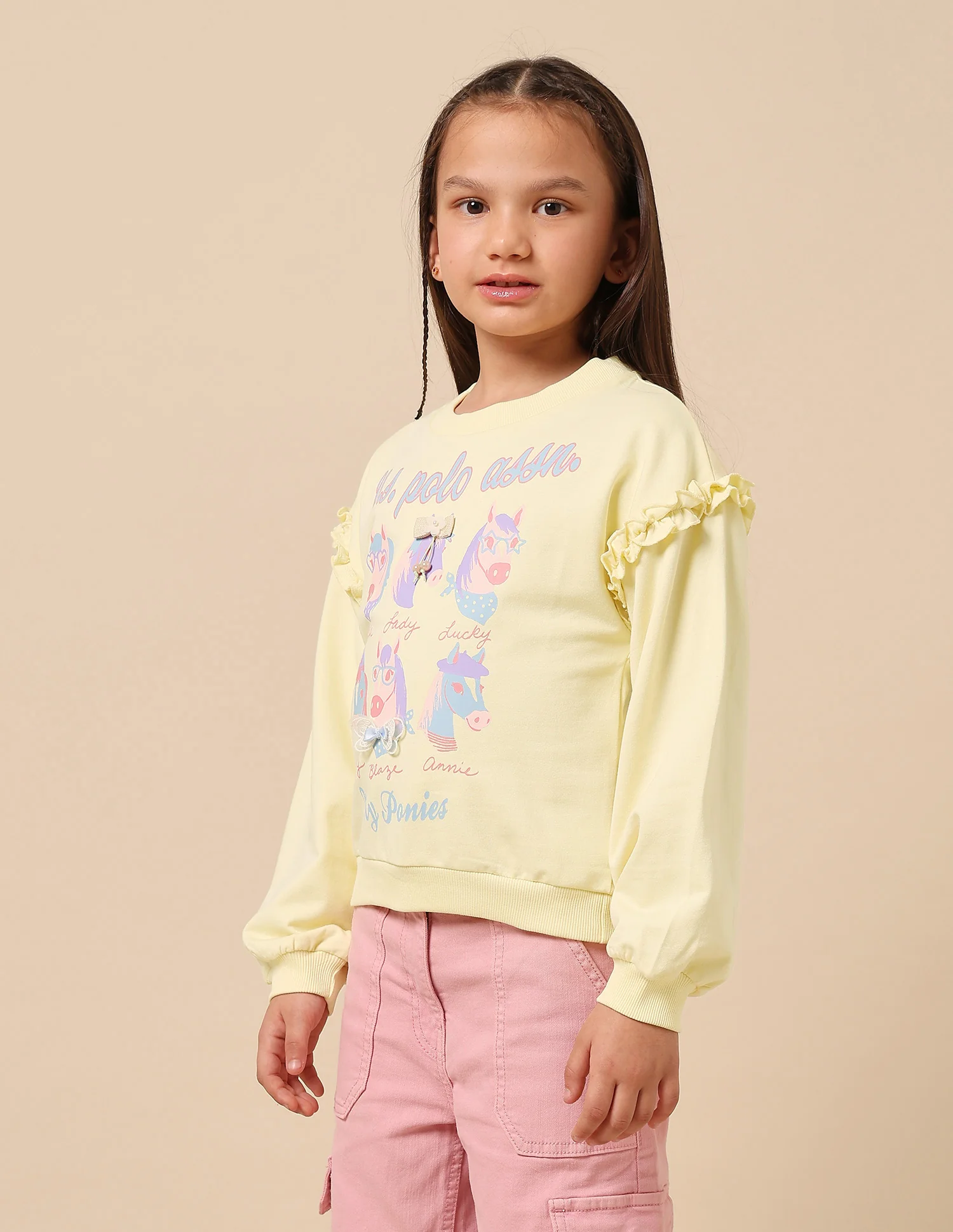 Girls Graphic Brand Printed Sweatshirt - Image 4