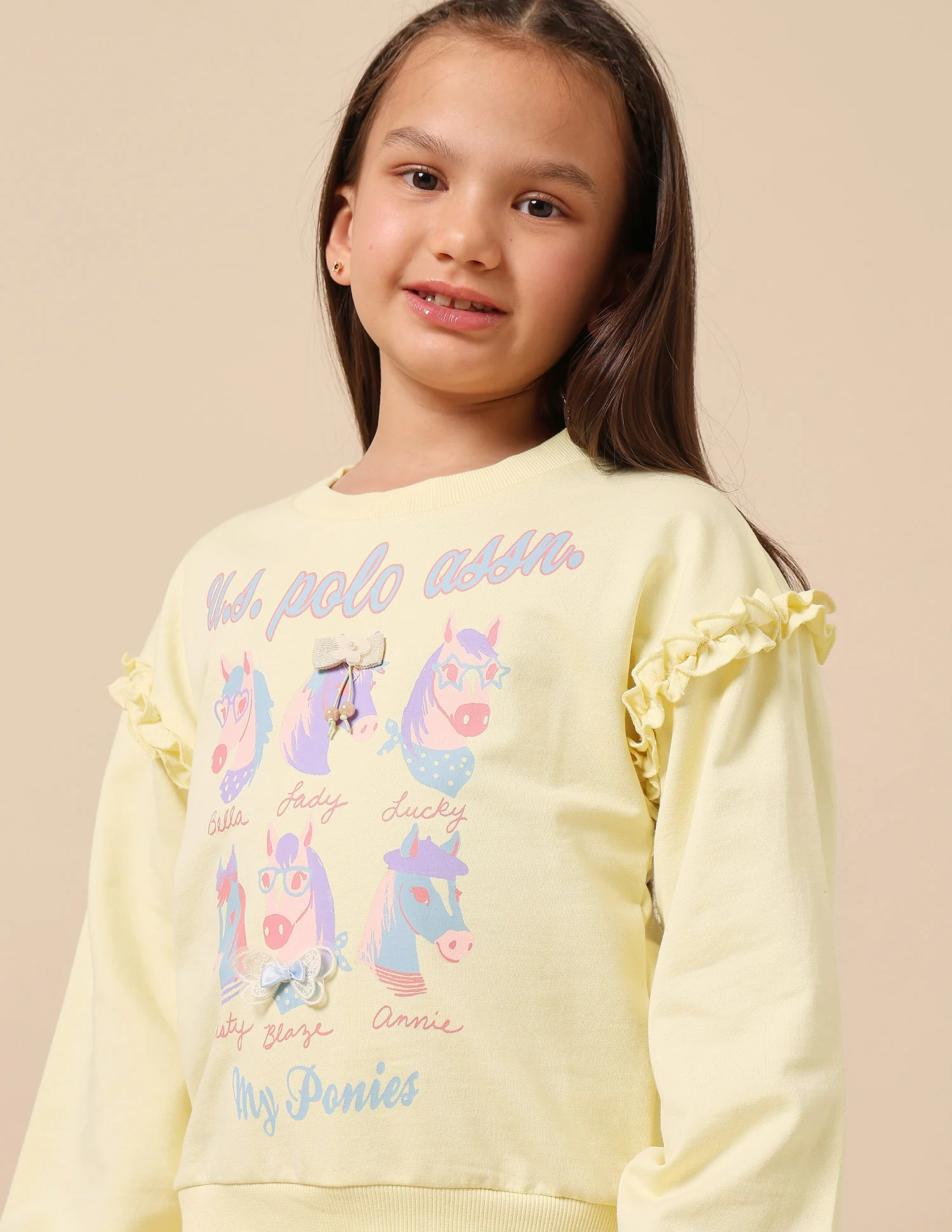 Girls Graphic Brand Printed Sweatshirt - Image 7