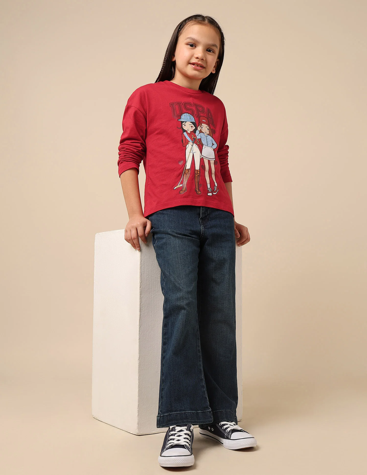 Girls Graphic Brand Printed Top - Image 3