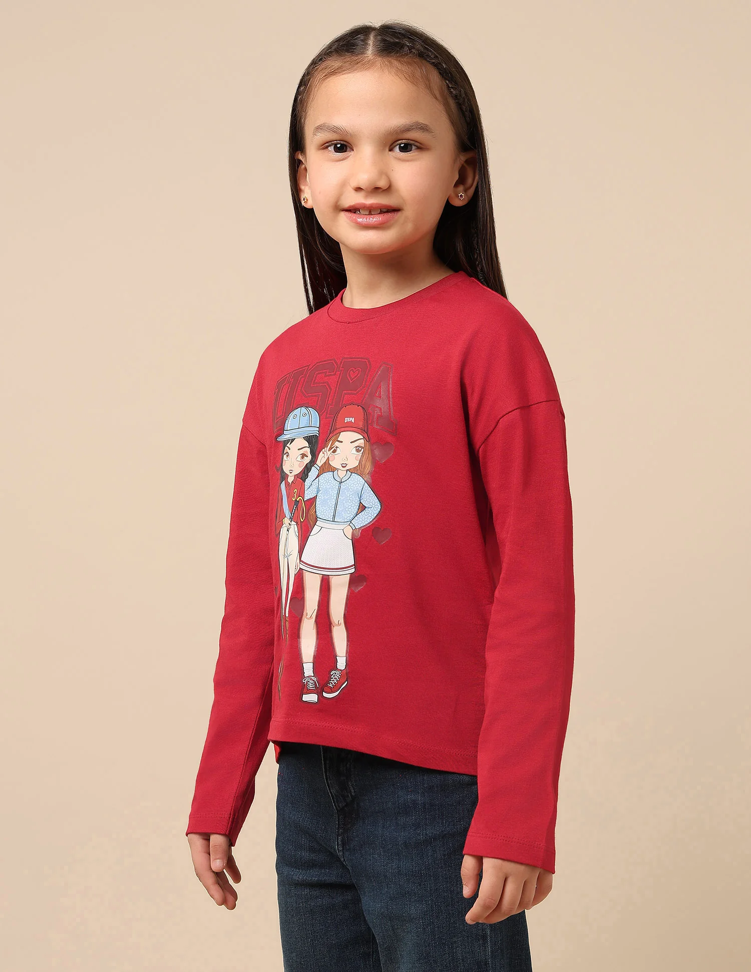 Girls Graphic Brand Printed Top - Image 4