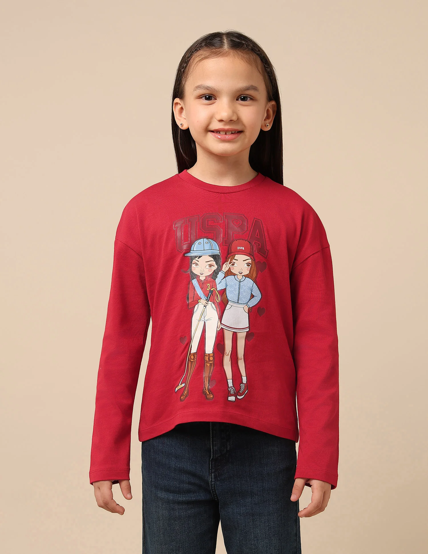 Girls Graphic Brand Printed Top - Image 6
