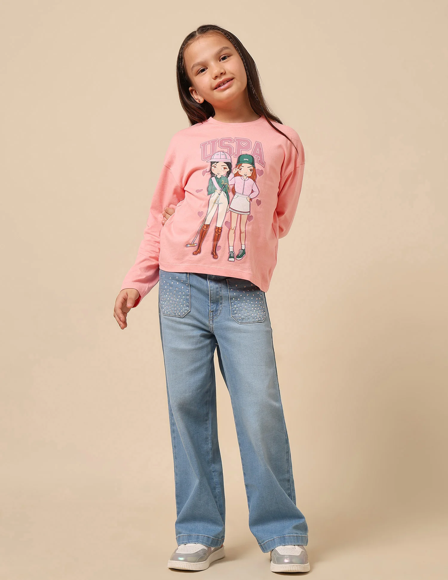 Girls Graphic Brand Printed Top - Image 3