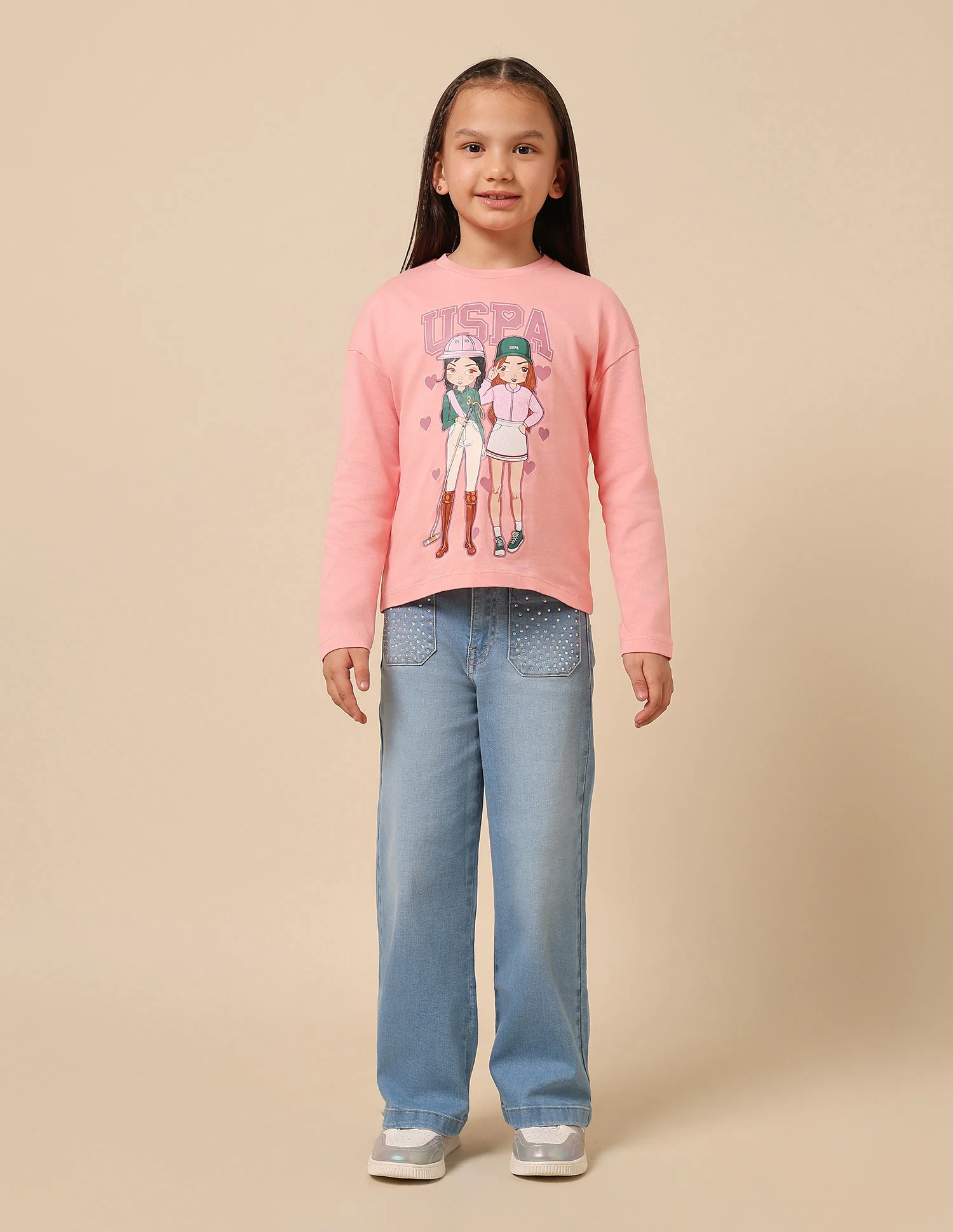 Girls Graphic Brand Printed Top - Image 6