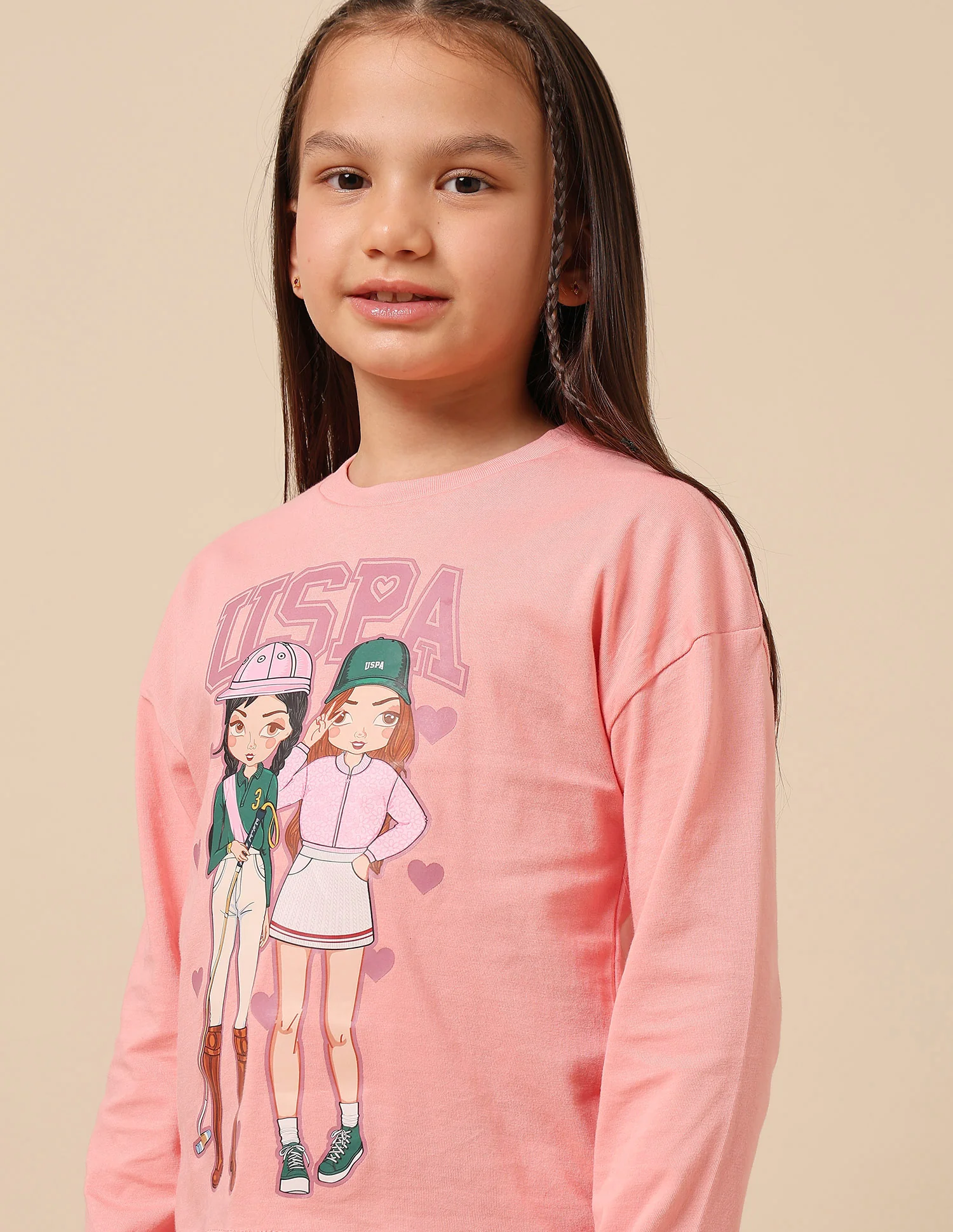 Girls Graphic Brand Printed Top - Image 7