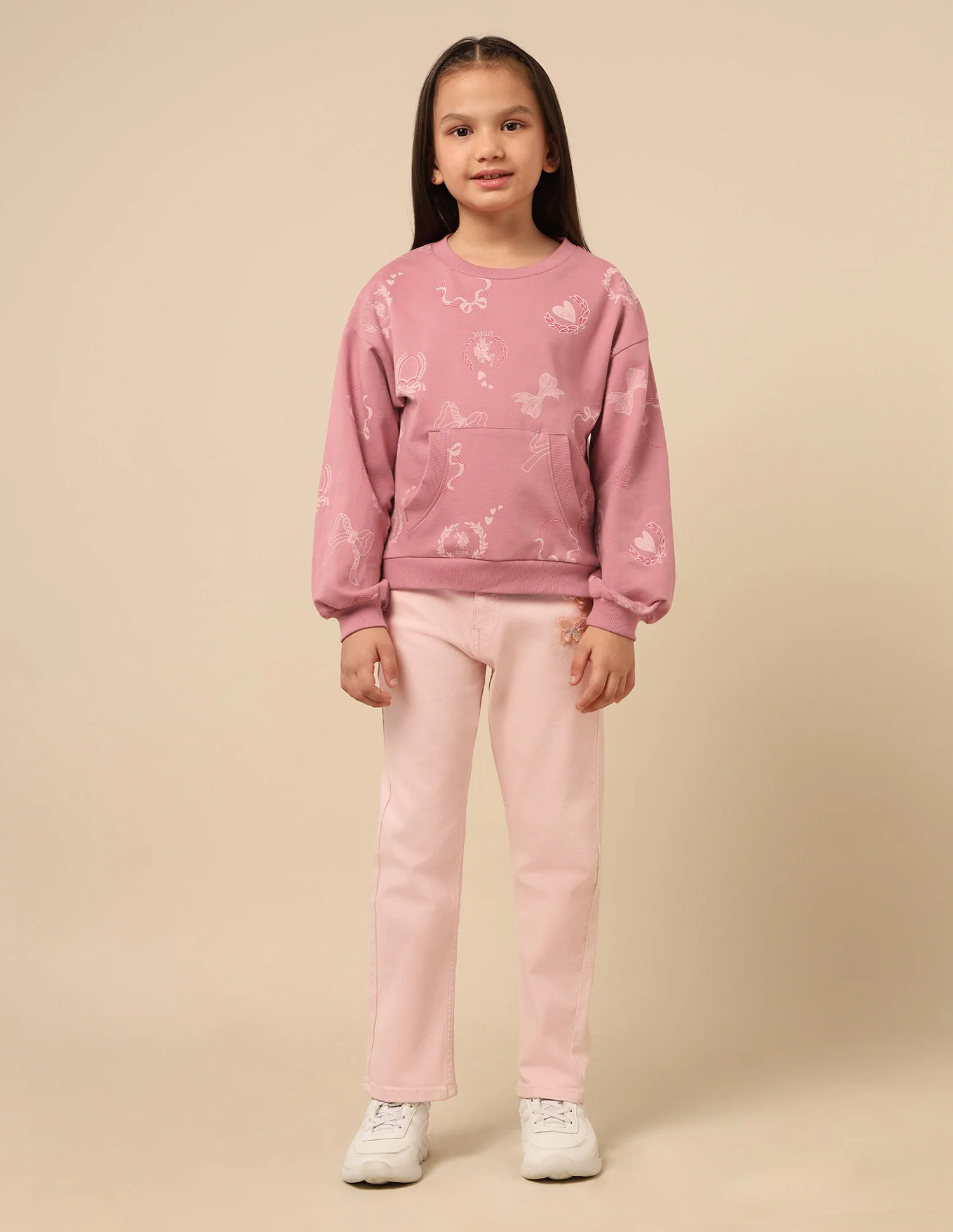 Girls Graphic Printed Comfort Fit Sweatshirt - Image 3