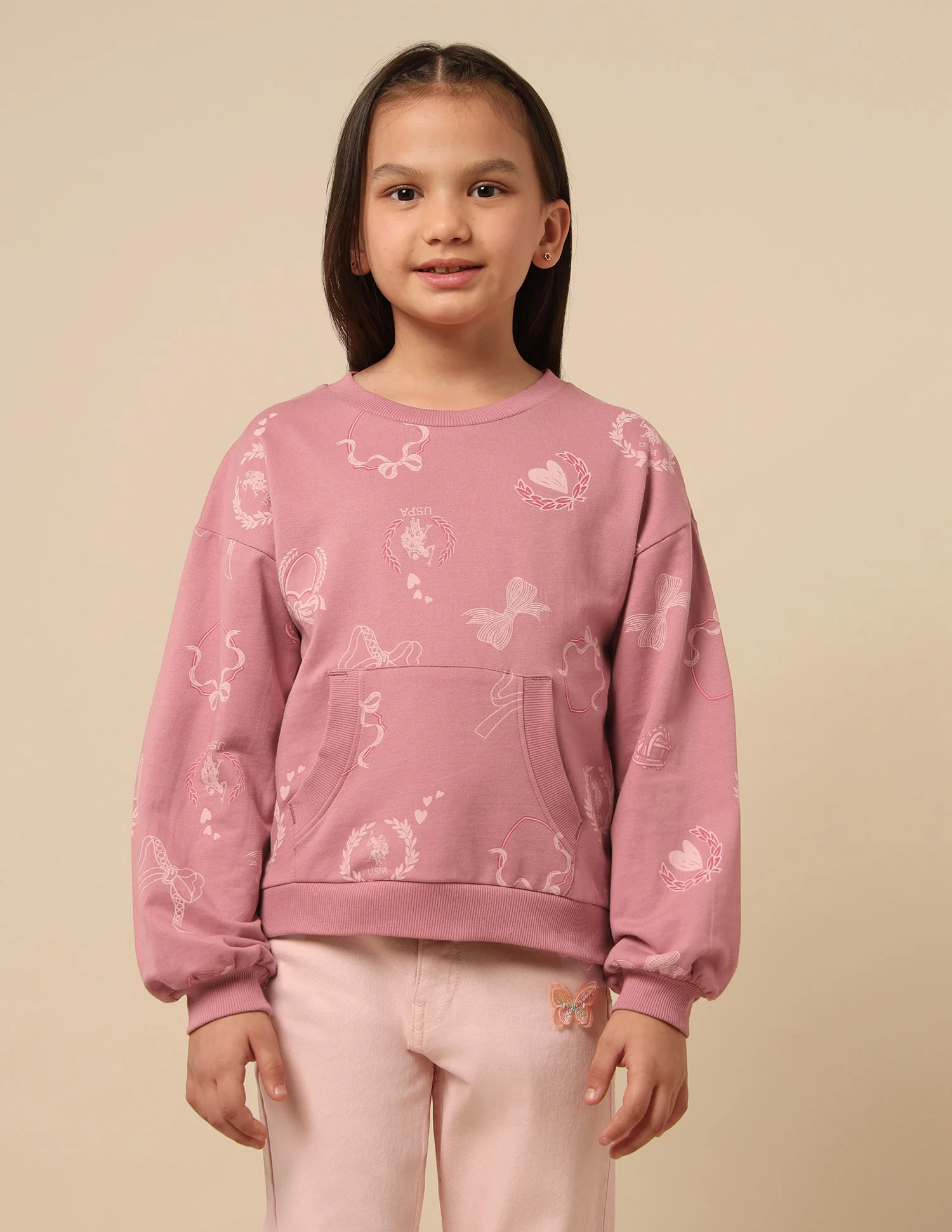 Girls Graphic Printed Comfort Fit Sweatshirt - Image 6