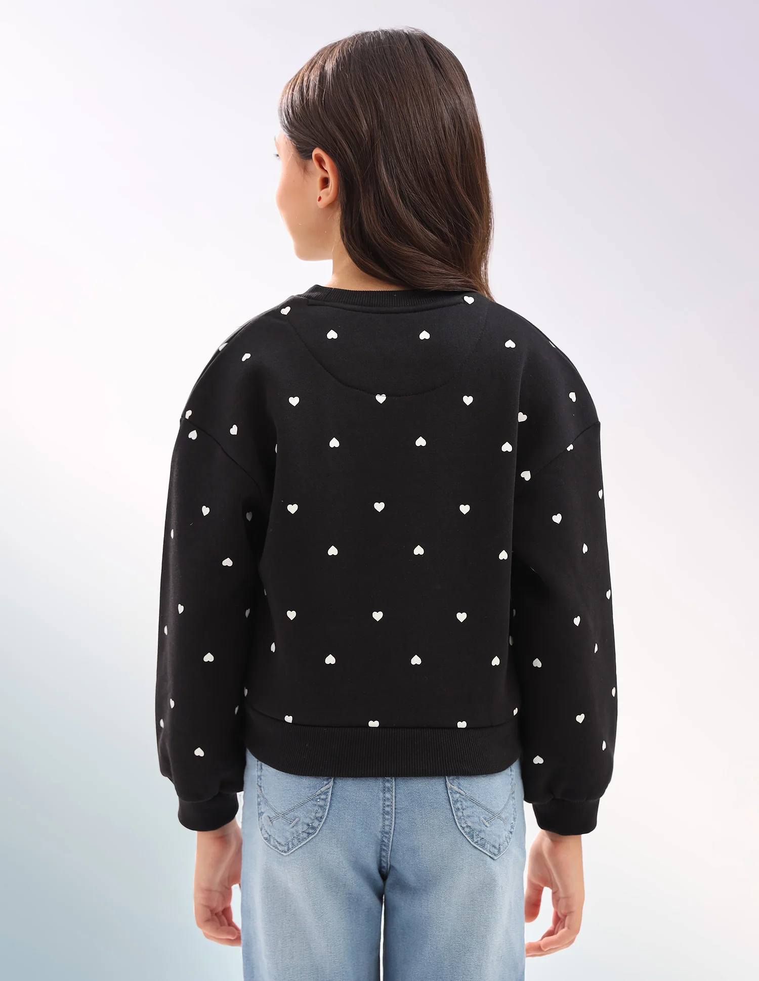 Girls Graphic Printed Regular Fit Sweatshirt - Image 5