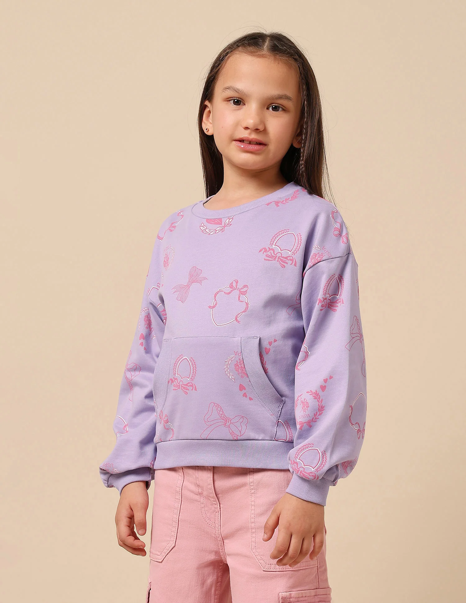 Girls Graphic Printed Regular Fit Sweatshirt - Image 4