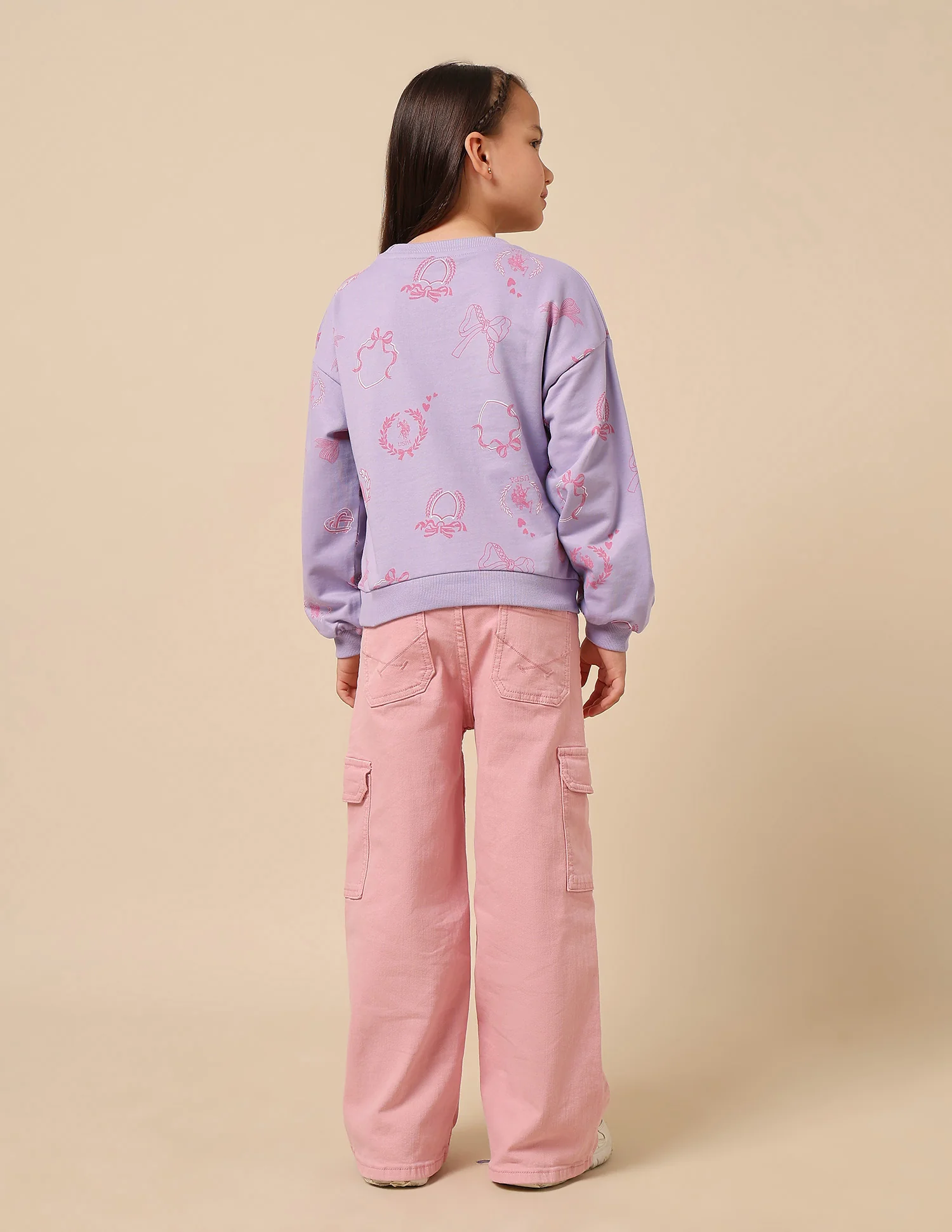 Girls Graphic Printed Regular Fit Sweatshirt - Image 5