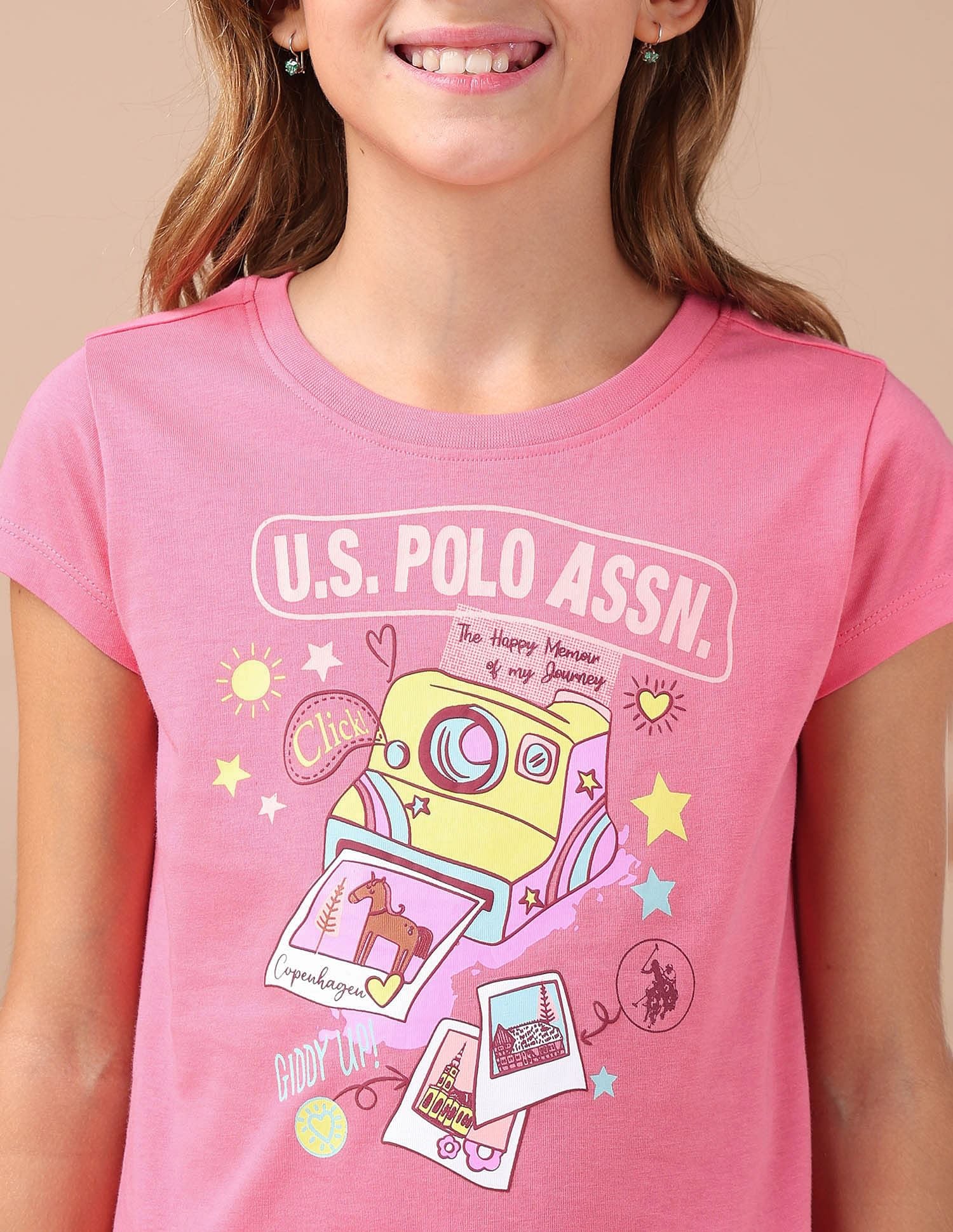 Girls Graphic Printed Regular Fit T-Shirt - Image 6