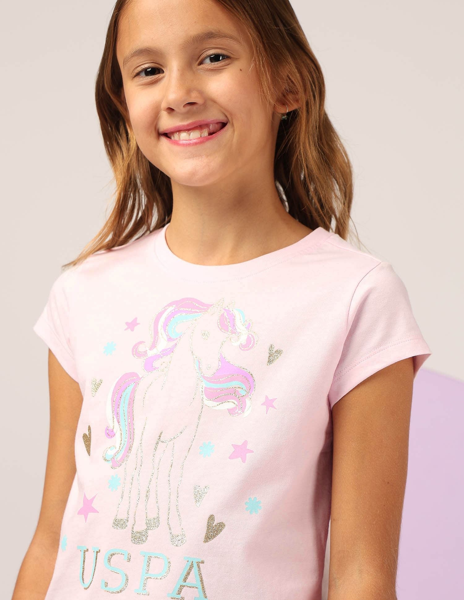 Girls Graphic Printed Regular Fit T-Shirt - Image 5