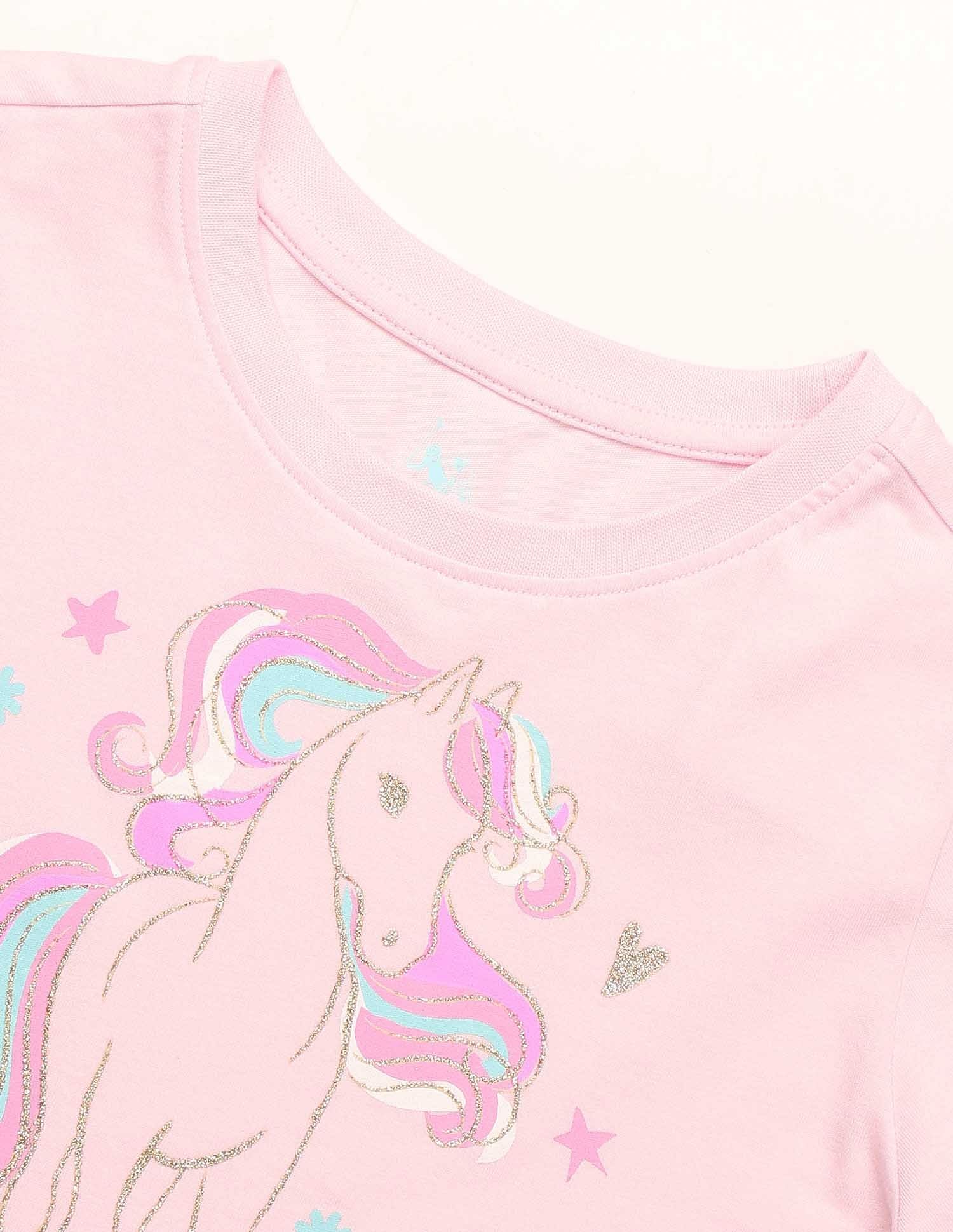 Girls Graphic Printed Regular Fit T-Shirt - Image 8