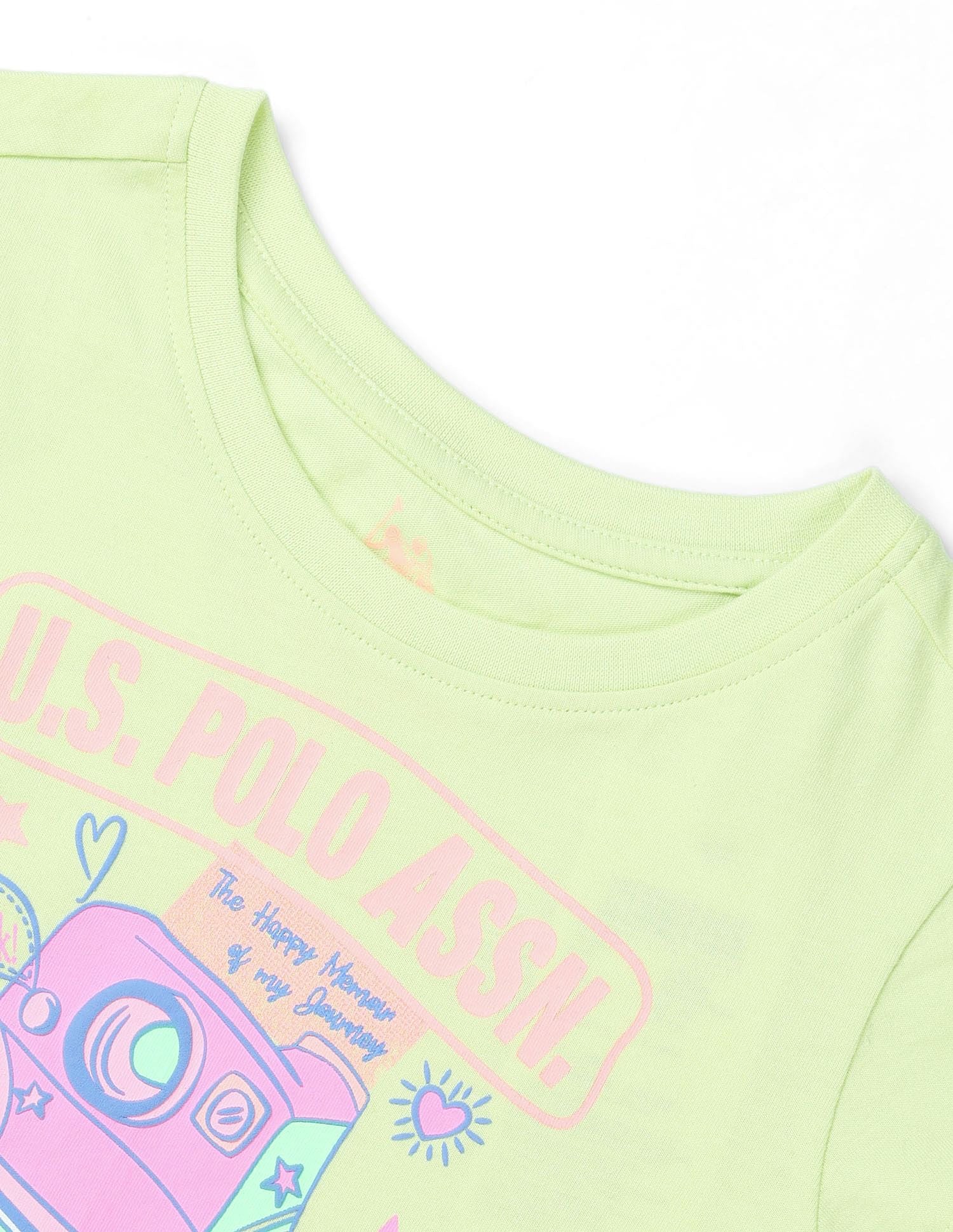 Girls Graphic Printed Regular Fit T-Shirt - Image 8