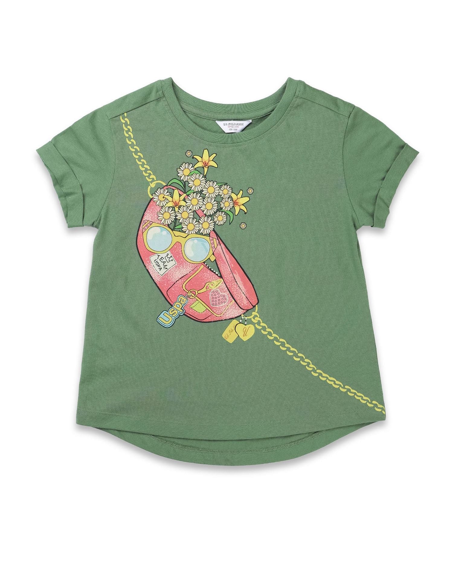 Girls Graphic Printed Relaxed Fit T-Shirt - Image 7