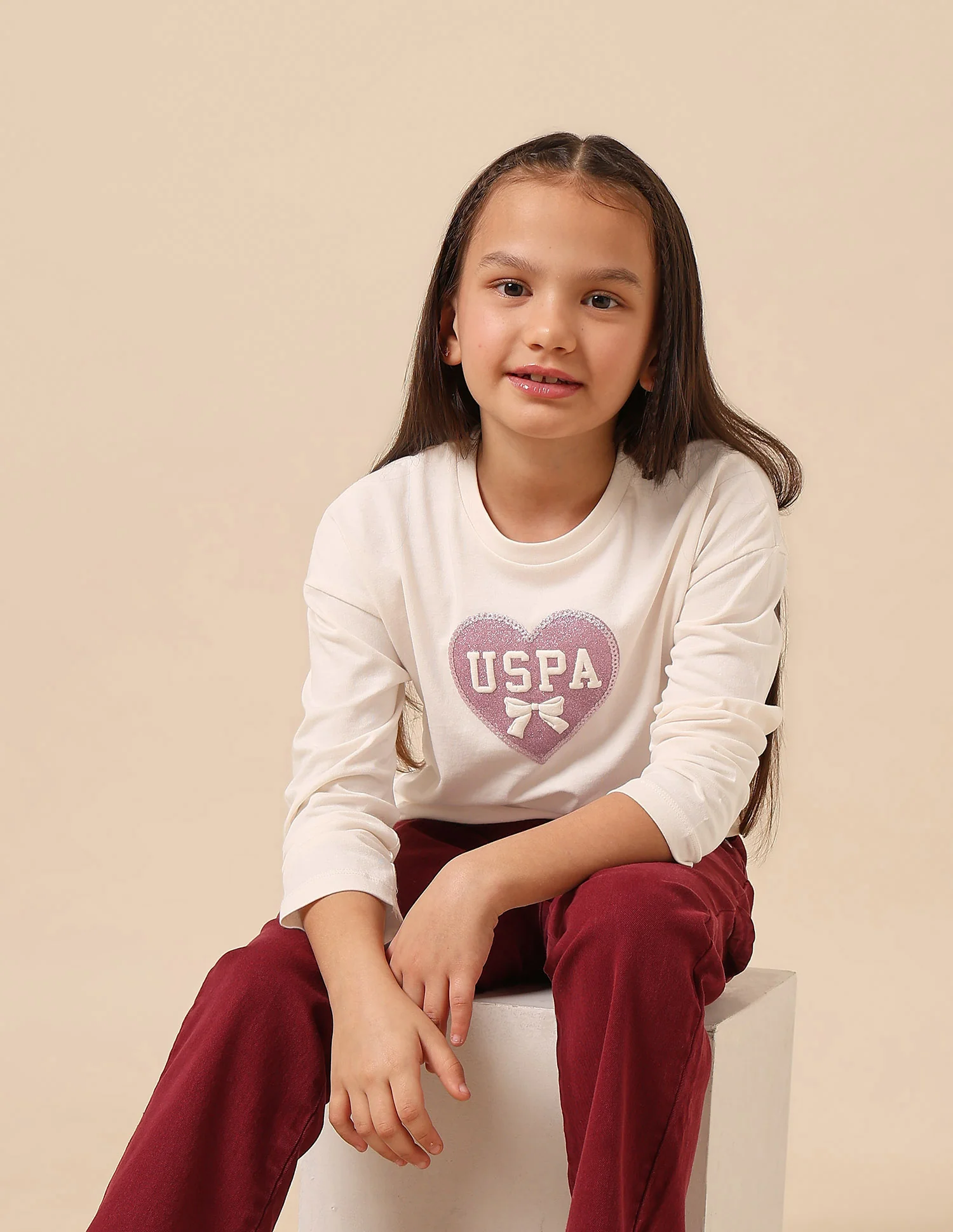 Girls Brand Printed Top