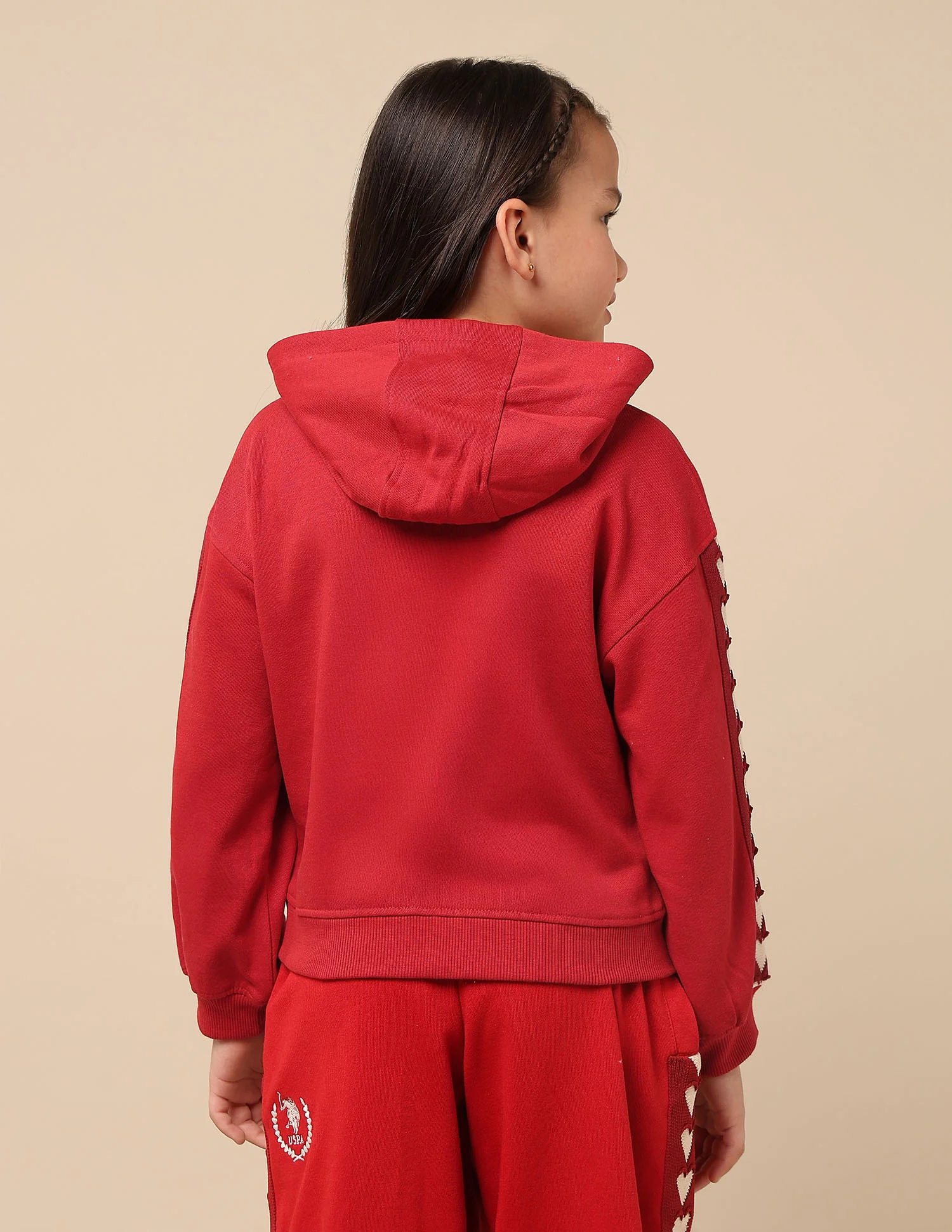 Girls Heart Patterned Knit Sweatshirt - Image 5
