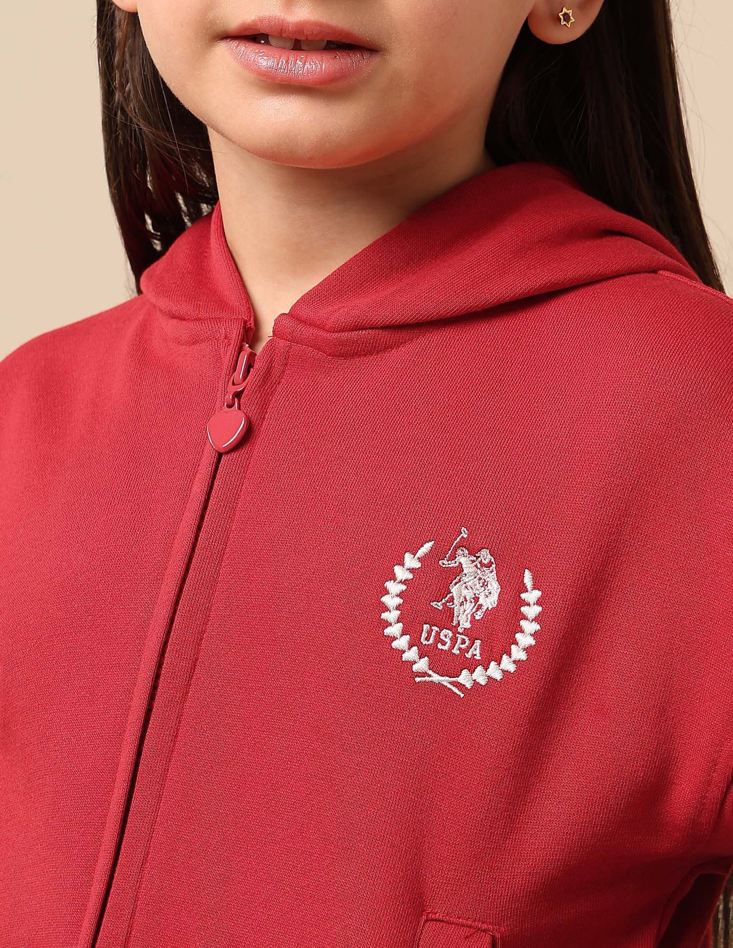 Girls Heart Patterned Knit Sweatshirt - Image 7