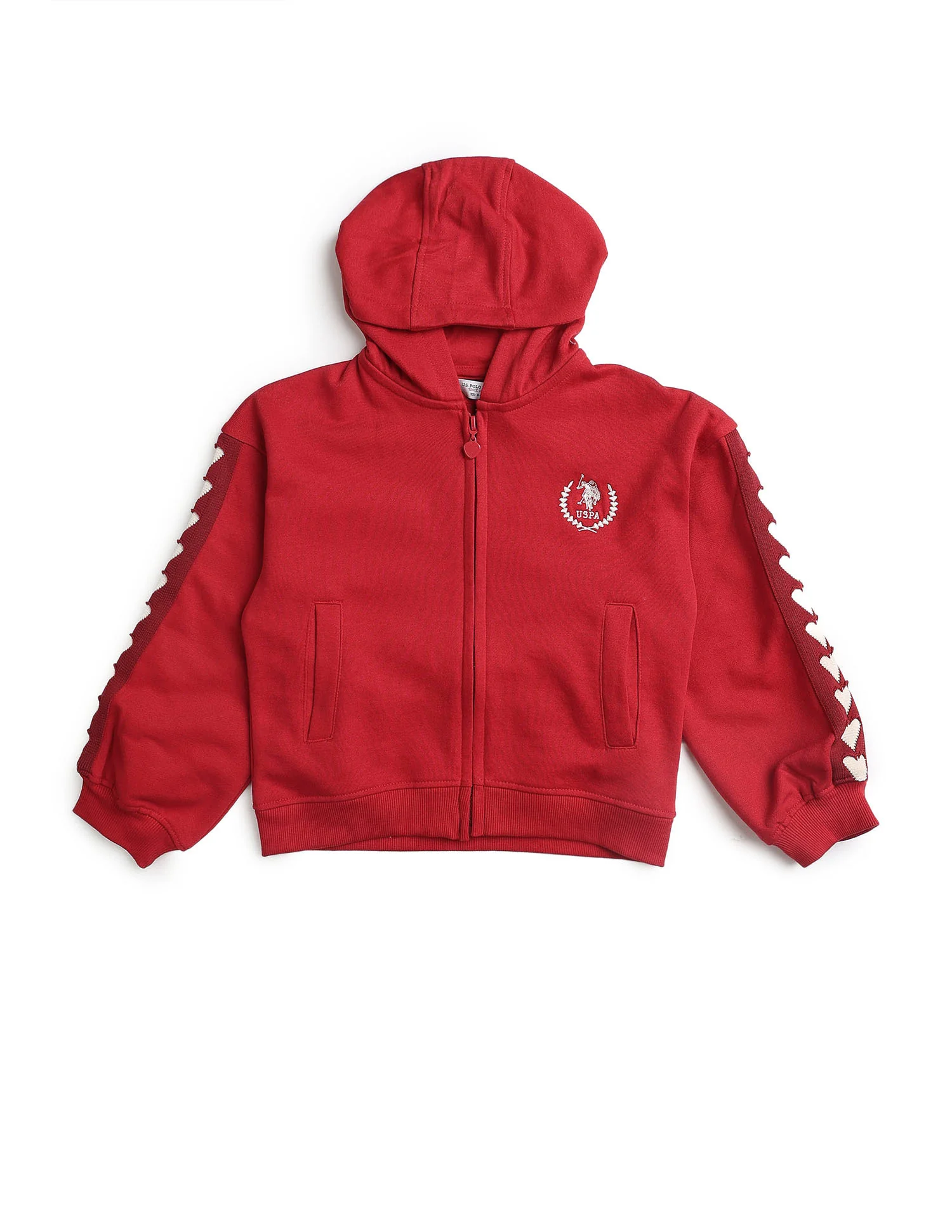 Girls Heart Patterned Knit Sweatshirt - Image 9