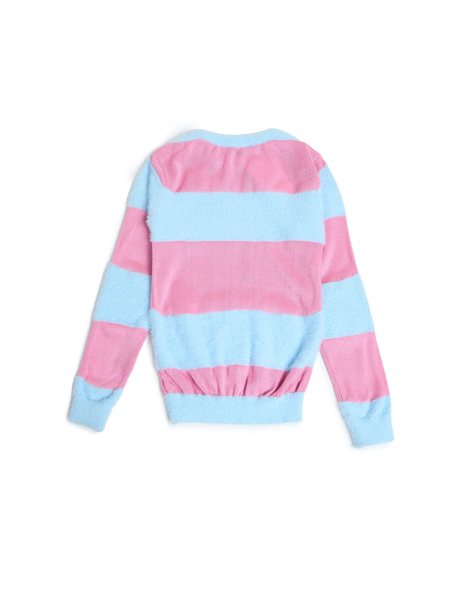 Girls Horizontal Stripe Sweater - Image 6