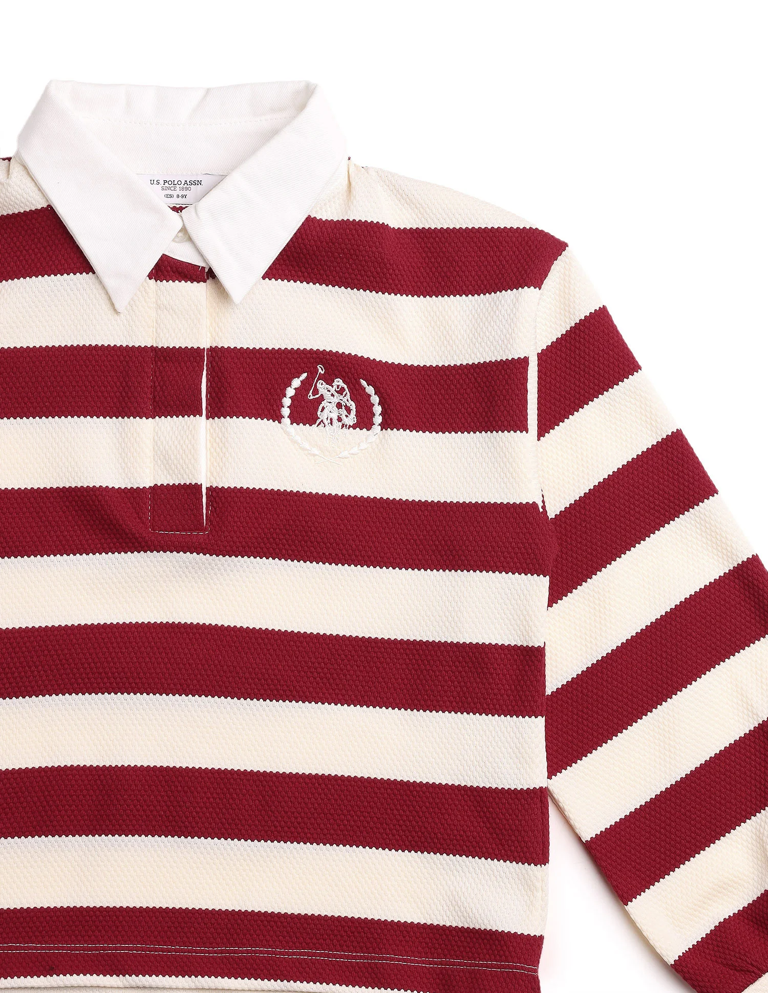 Girls Horizontal Striped Patterned Knit Top - Image 10